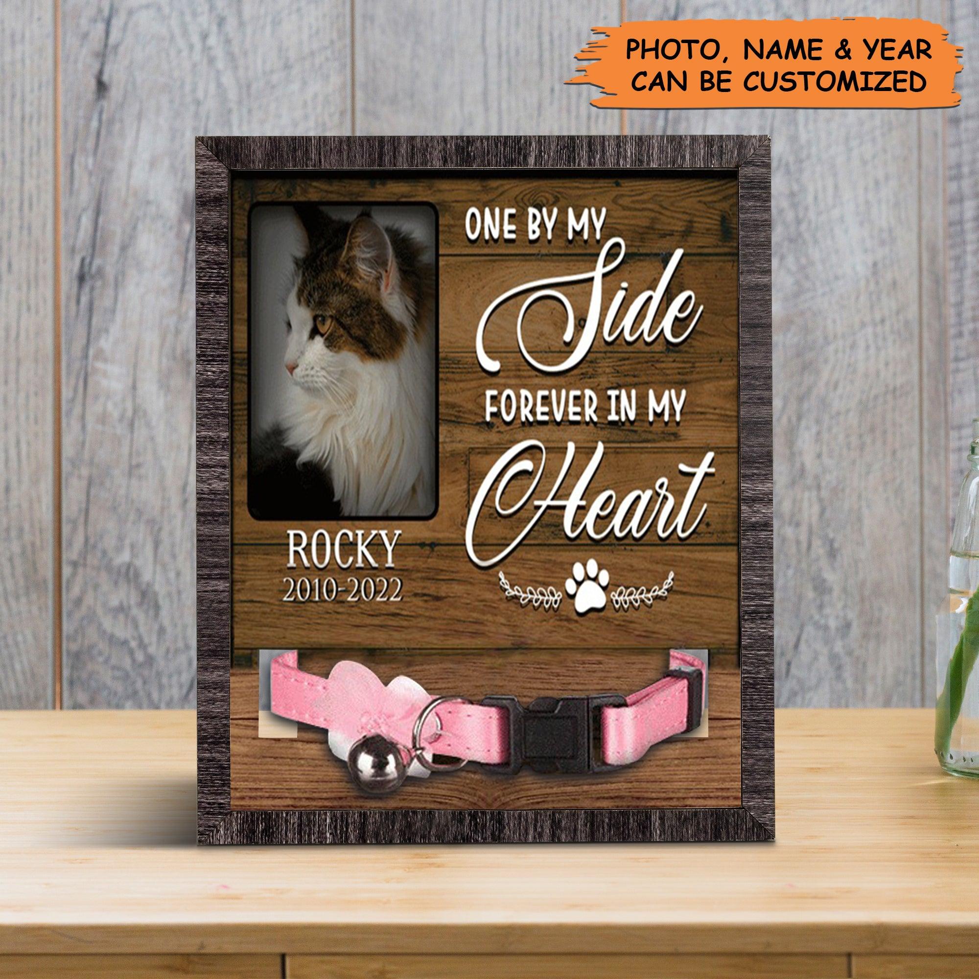 Personalized Pet Collar Frame - A Maine Coon Pet Picture Frames Memorial, Pet Loss Sympathy, Custom Memorial Pet Collar Sign - Gift For Pet Lovers - Image 4