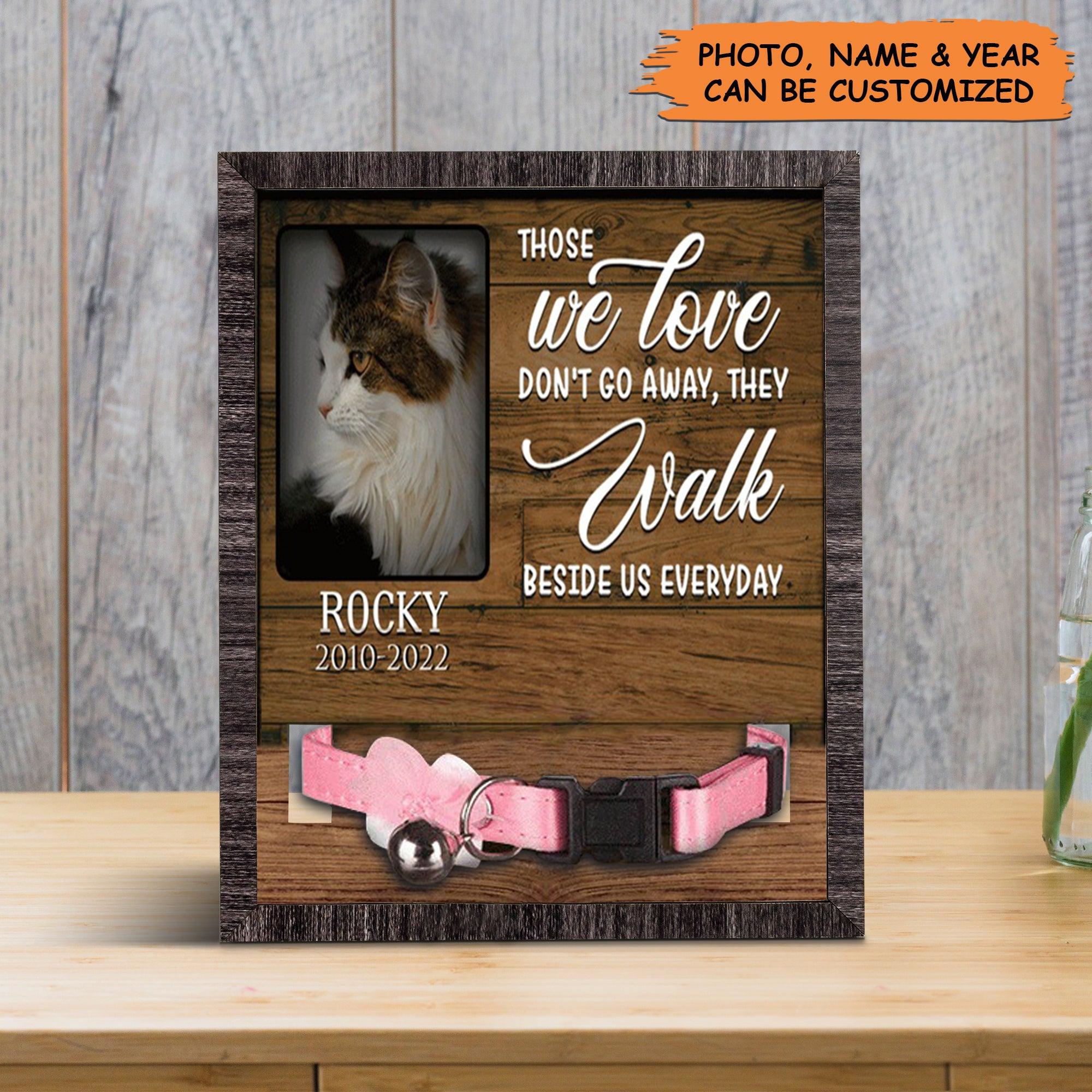 Personalized Pet Collar Frame - A Maine Coon Pet Picture Frames Memorial, Pet Loss Sympathy, Custom Memorial Pet Collar Sign - Gift For Pet Lovers - Image 5