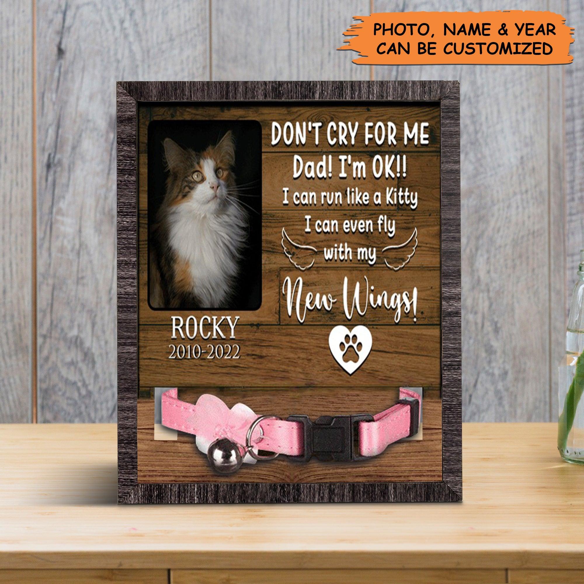 Personalized Pet Collar Frame- A Norwegian Forest Cat Picture Frames Memorial, Pet Loss Sympathy, Custom Memorial Pet Collar Sign- Gift For Pet Lovers - Image 2