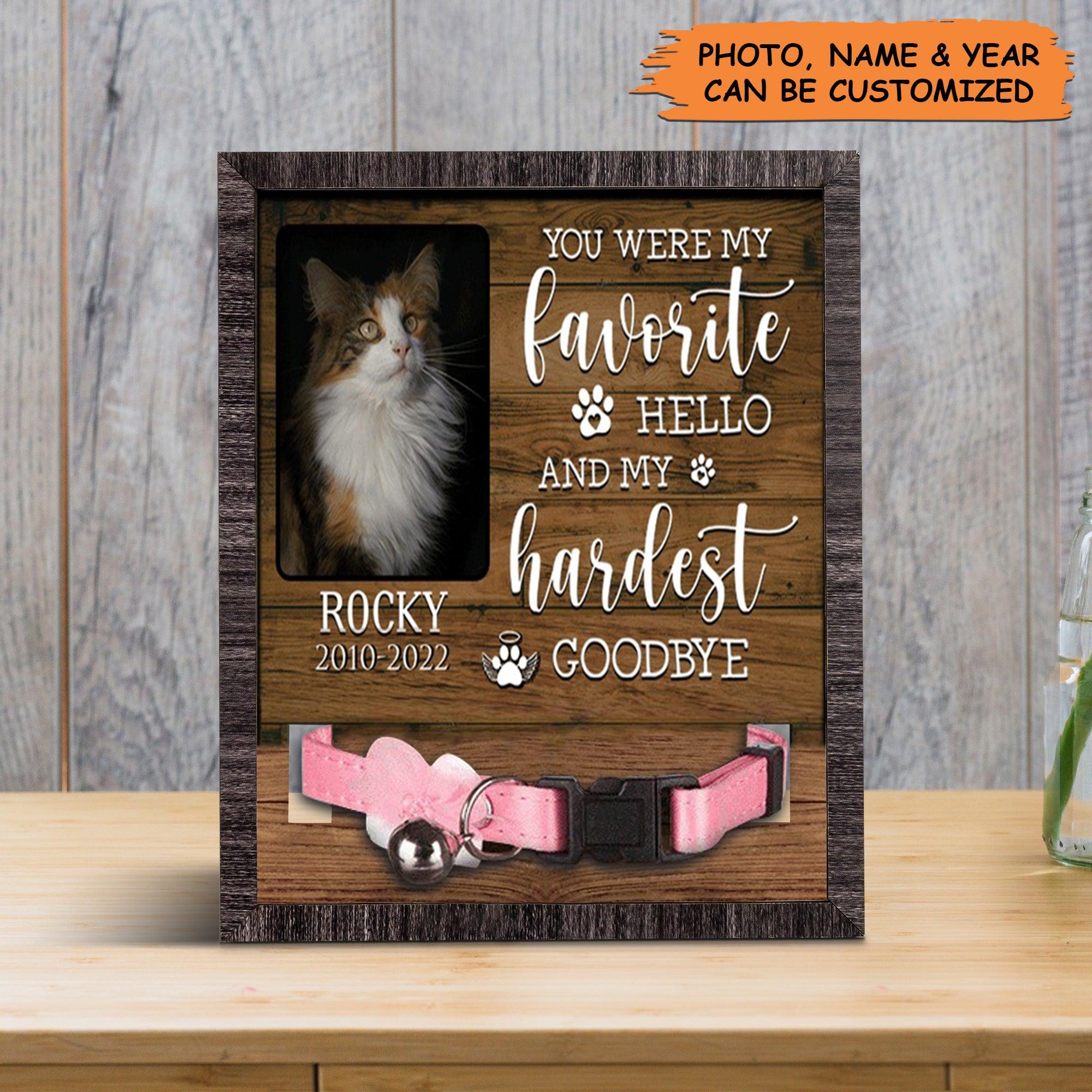 Personalized Pet Collar Frame- A Norwegian Forest Cat Picture Frames Memorial, Pet Loss Sympathy, Custom Memorial Pet Collar Sign- Gift For Pet Lovers - Image 3