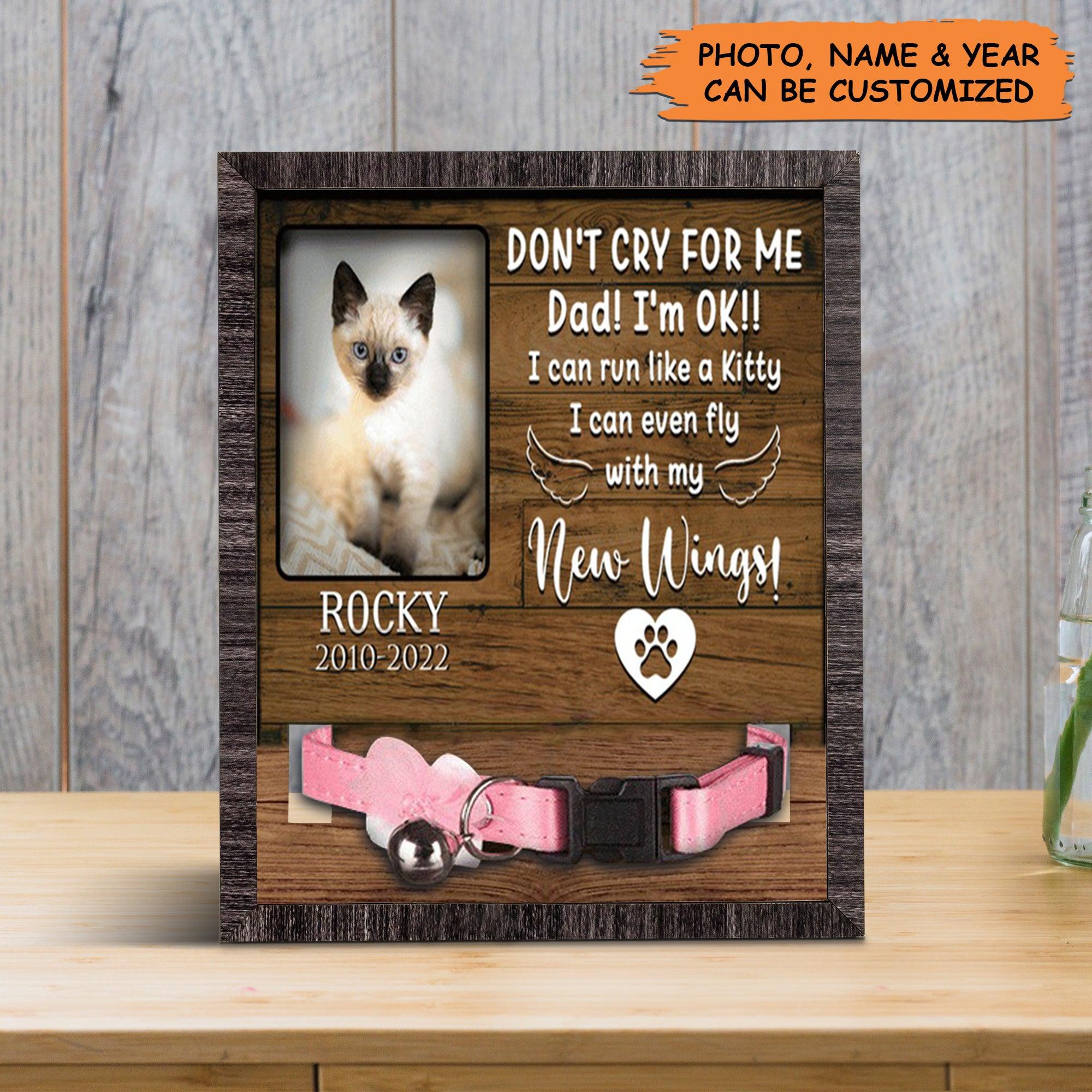 Personalized Pet Collar Frame - A Siamese Cat Picture Frames Memorial, Pet Loss Sympathy, Custom Memorial Pet Collar Sign - Gift For Pet Lovers - Image 3