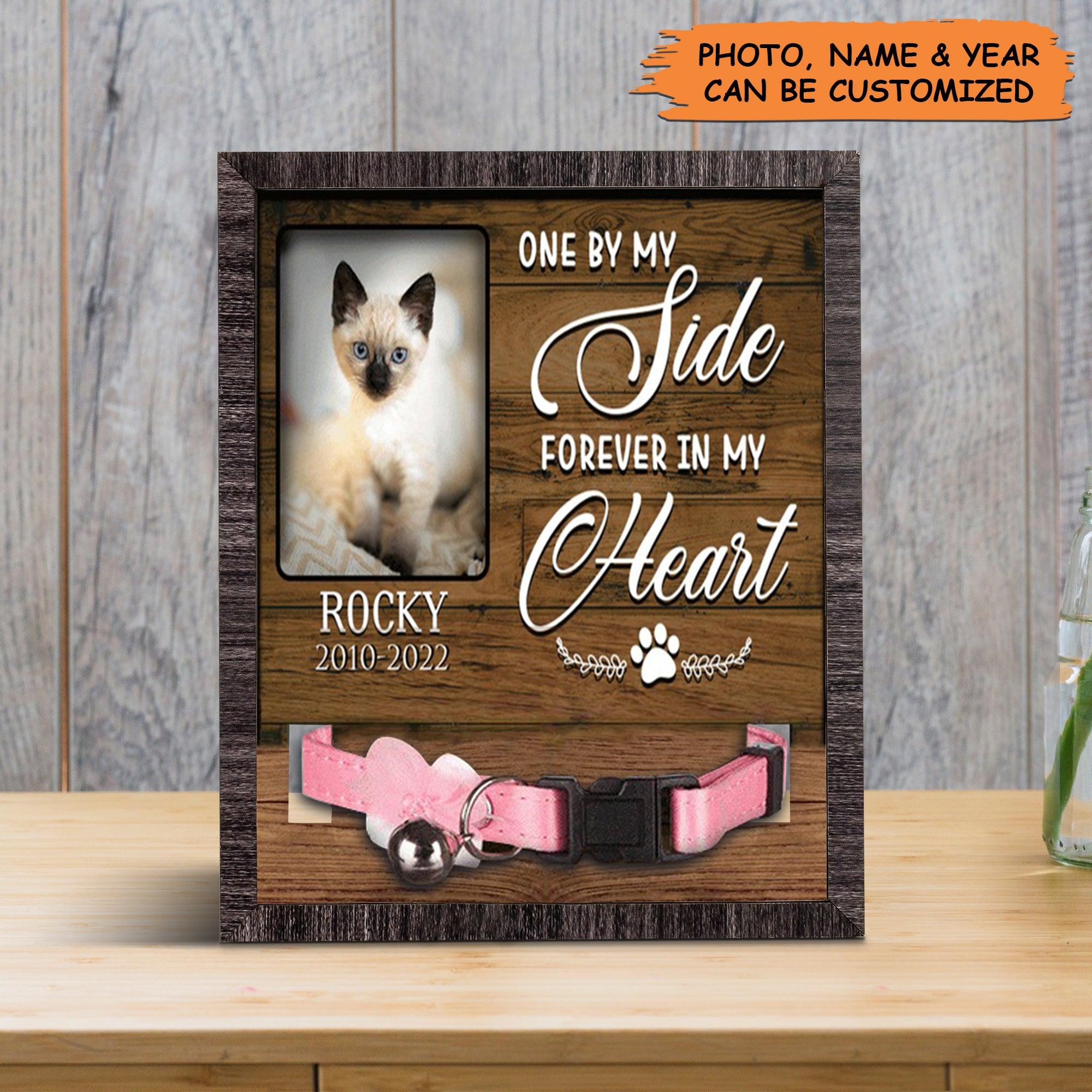 Personalized Pet Collar Frame - A Siamese Cat Picture Frames Memorial, Pet Loss Sympathy, Custom Memorial Pet Collar Sign - Gift For Pet Lovers - Image 4