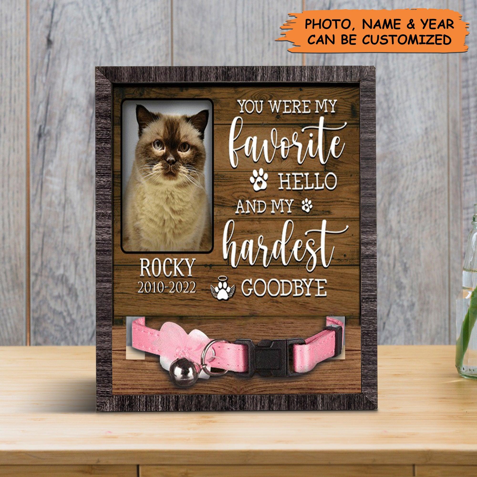 Personalized Pet Collar Frame - Custom A British Shorthair Picture Frames, Pet Loss Sympathy, Memorial Pet Collar Sign - Gift For, Grieving Pet Owner - Image 2