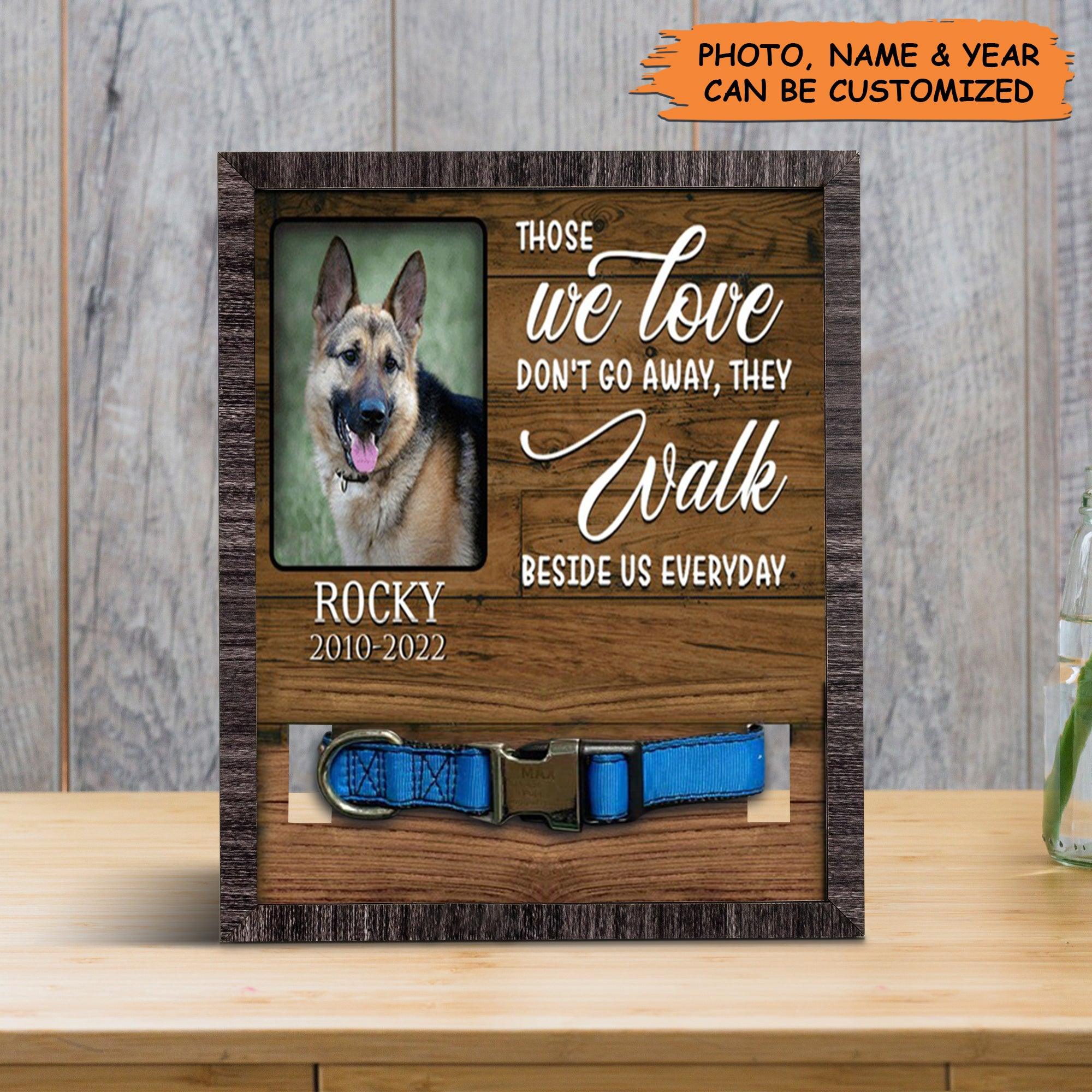 Personalized Pet Collar Frame - Custom A German Shepherd Dog Picture Frames, Pet Loss Sympathy, Memorial Pet Collar Sign - Gift For Grieving Pet Owner - Image 5