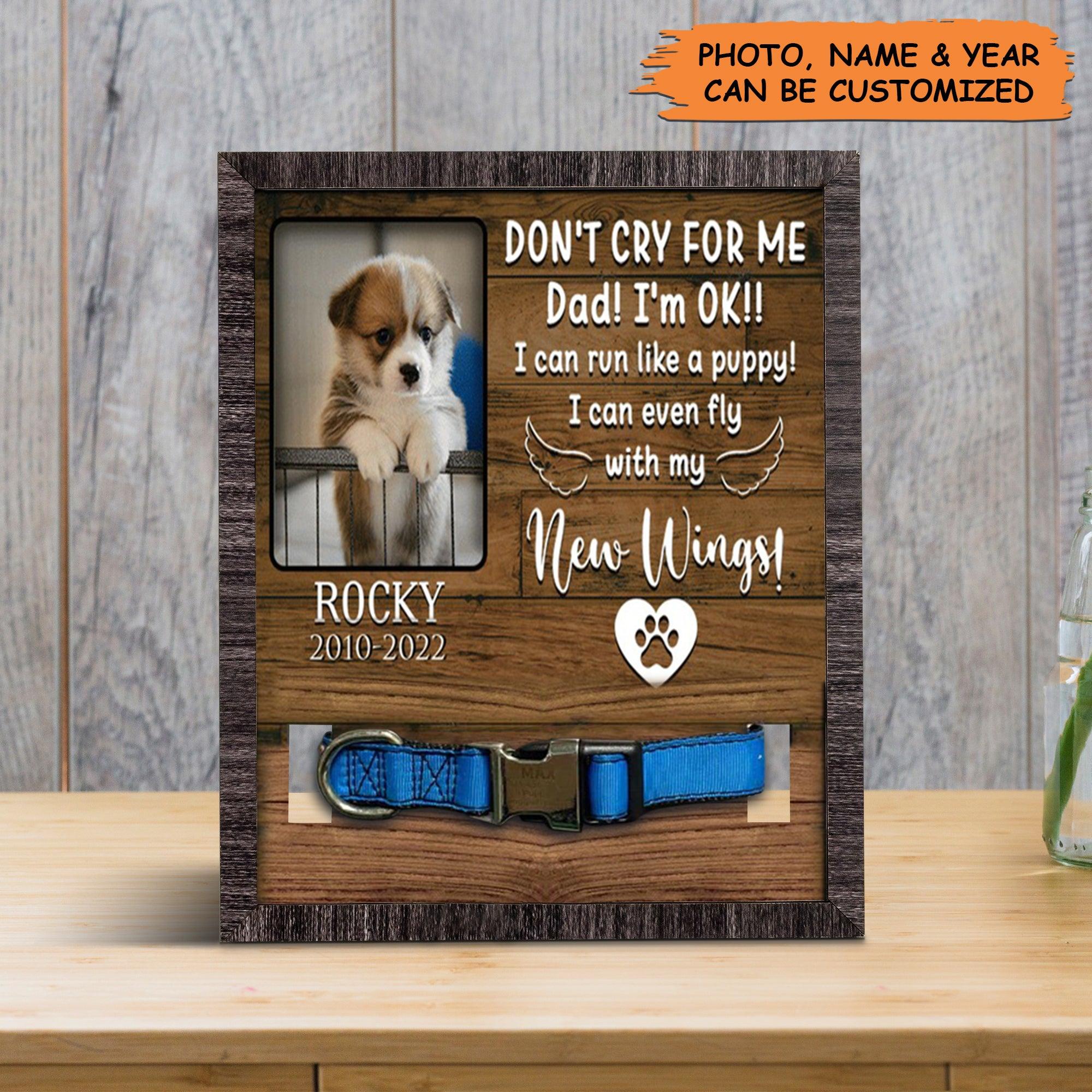 Personalized Pet Collar Frame - Custom A Pembroke Welsh Corgi Picture Frames, Pet Loss Sympathy, Memorial Pet Collar Sign- Gift For Grieving Pet Owner - Image 3