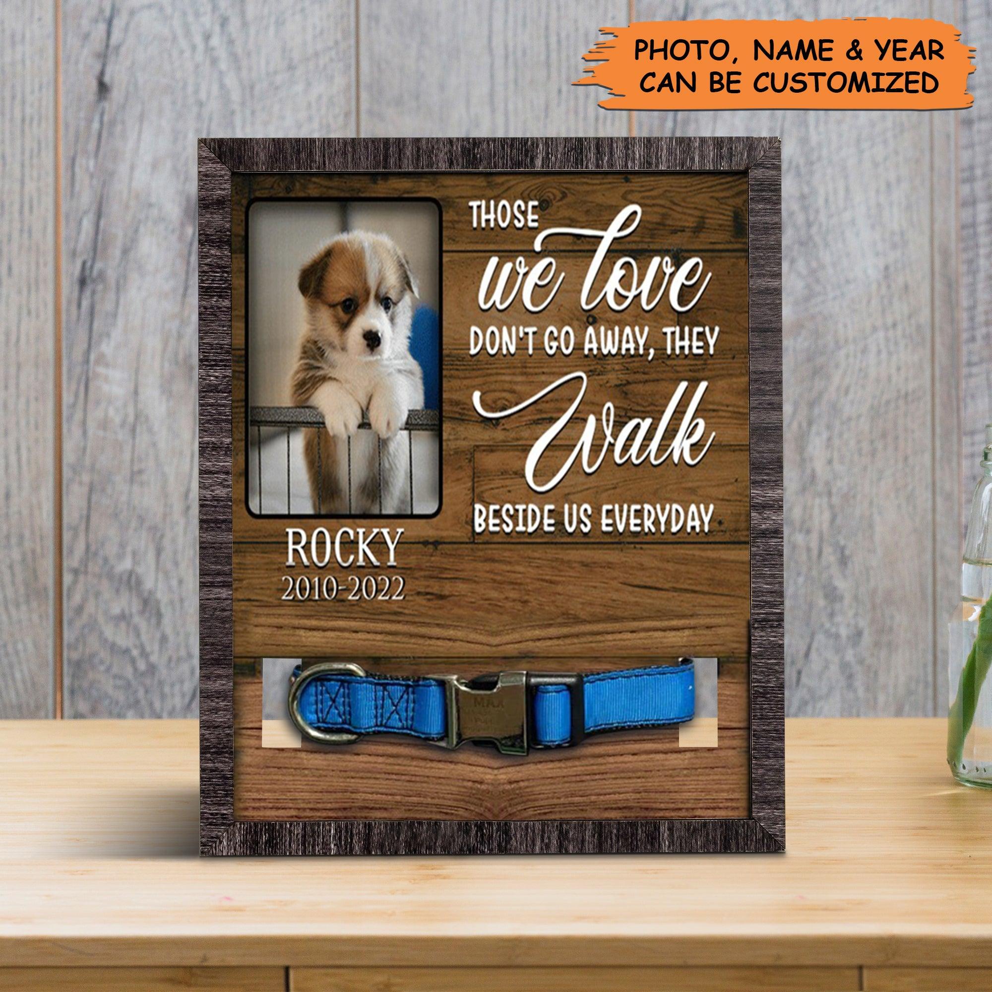 Personalized Pet Collar Frame - Custom A Pembroke Welsh Corgi Picture Frames, Pet Loss Sympathy, Memorial Pet Collar Sign- Gift For Grieving Pet Owner - Image 5