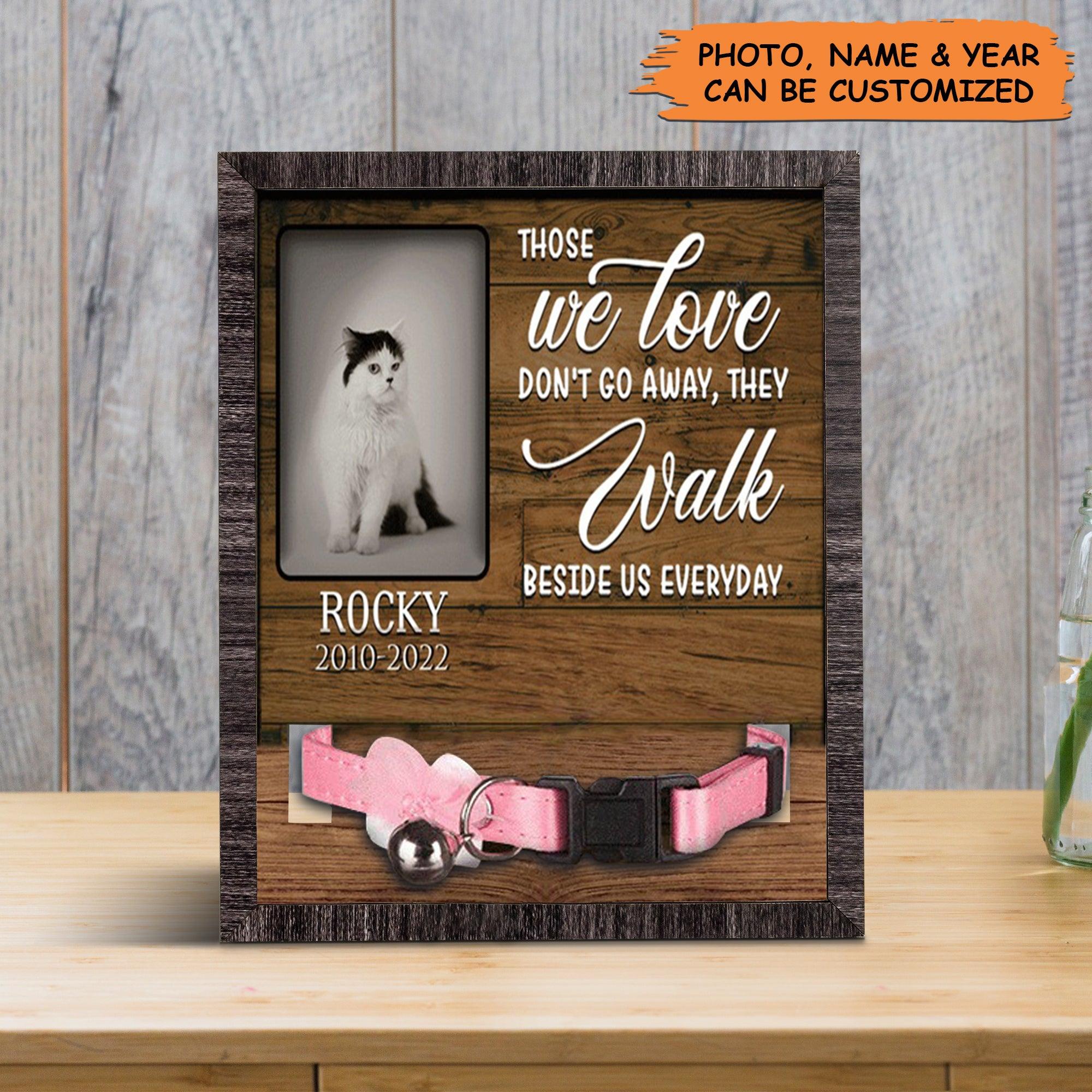 Personalized Pet Collar Frame - Custom A Persian Pet Picture Frames, Pet Loss Sympathy, Memorial Pet Collar Sign - Gift For Grieving Pet Owner