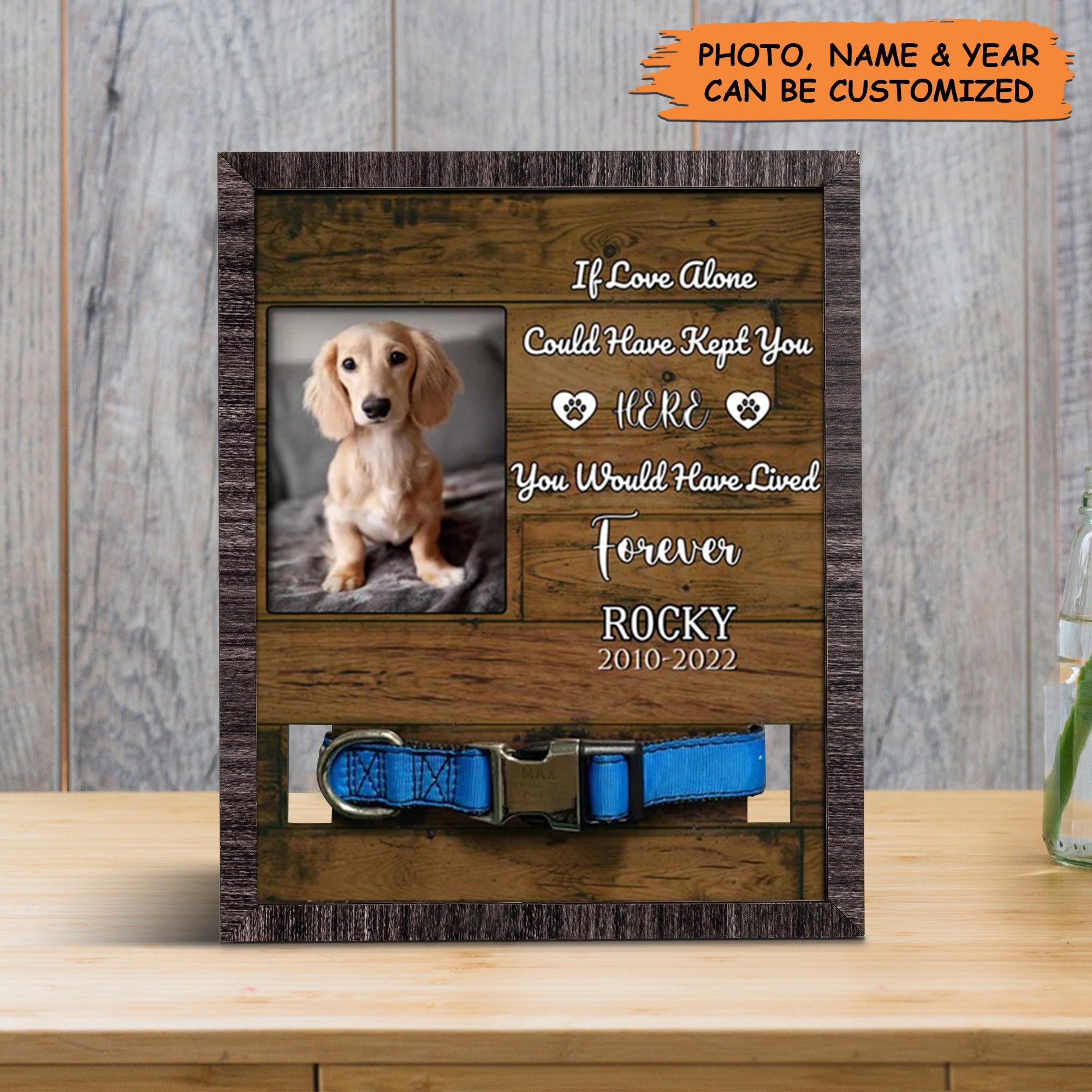 Personalized Pet Collar Frame - Custom Dog Photo Keepsake, Pet Loss Sympathy, Memorial Custom Pet Collar Frame - Gift For Pet Lovers, Family, Friend