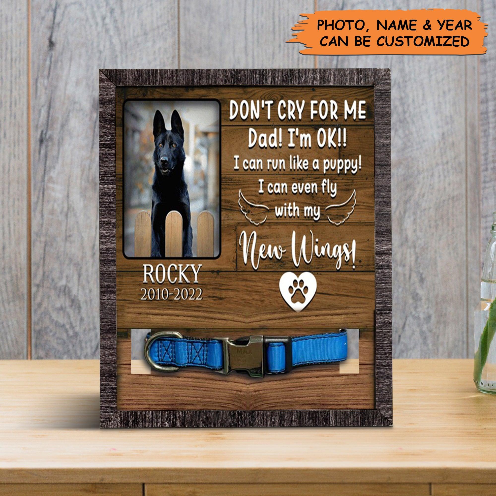 Personalized Pet Collar Frame - Customized A German Shepherd Picture Frames, Pet Loss Sympathy, Custom Memorial Pet Collar Sign - Gift For Pet Lovers - Image 3