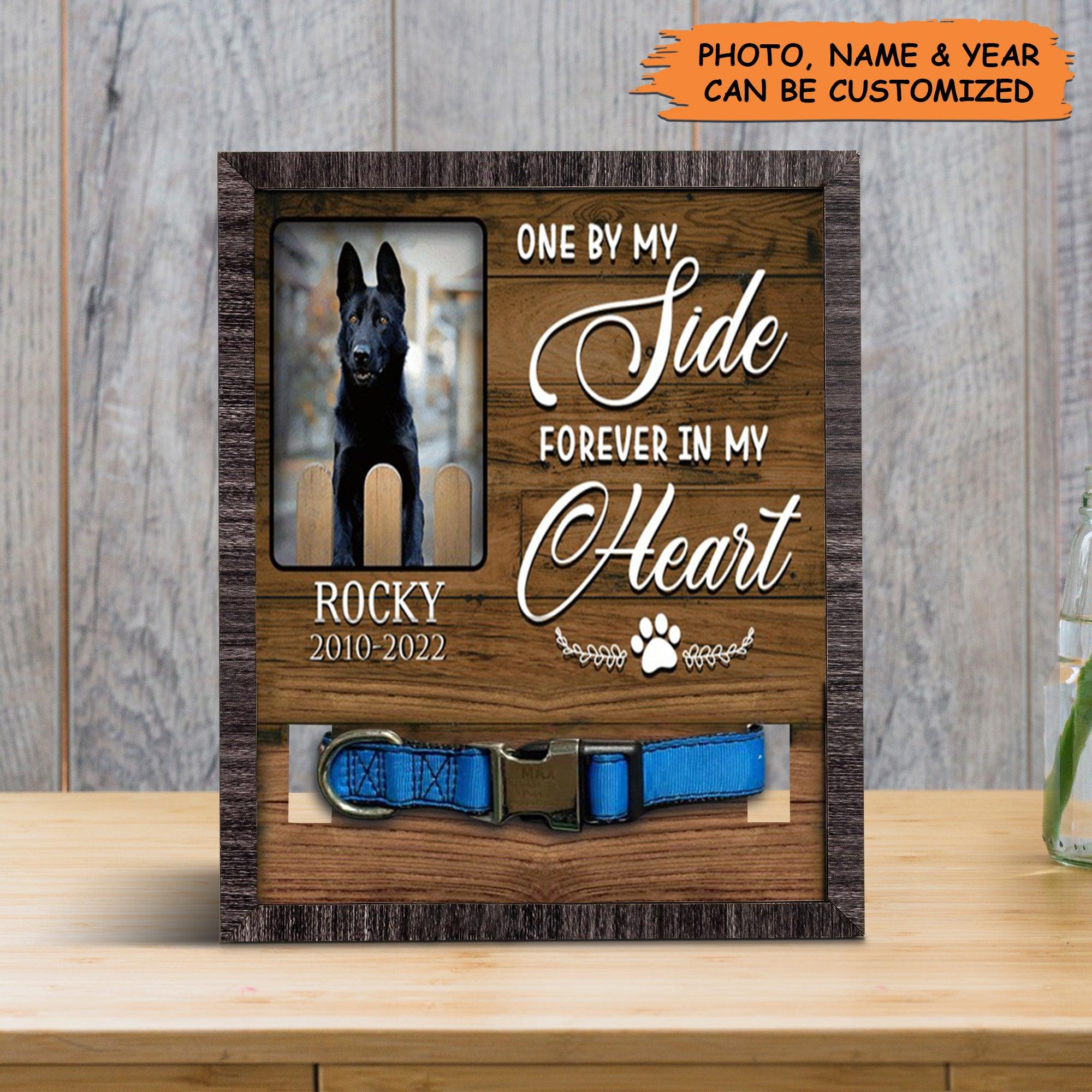 Personalized Pet Collar Frame - Customized A German Shepherd Picture Frames, Pet Loss Sympathy, Custom Memorial Pet Collar Sign - Gift For Pet Lovers - Image 4
