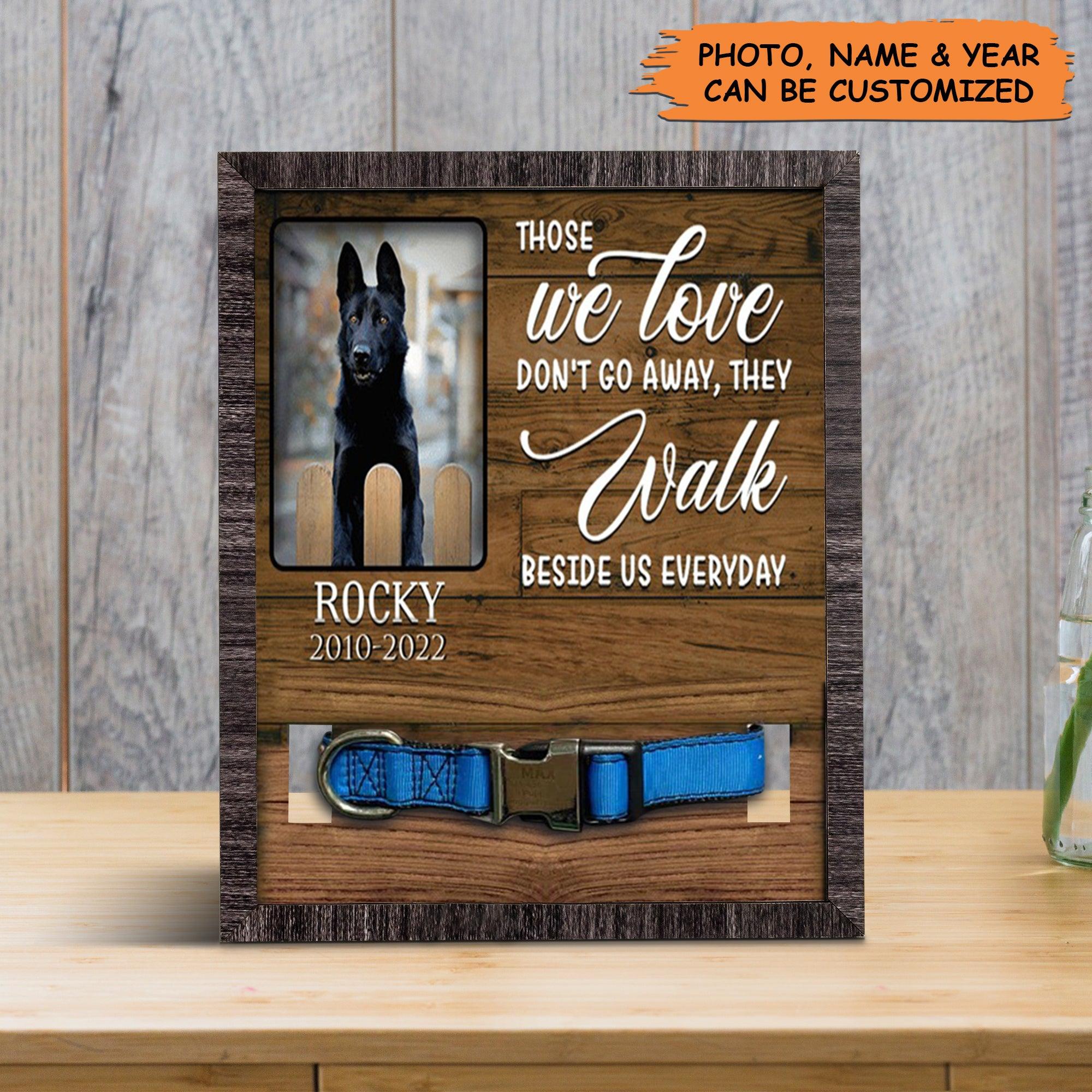 Personalized Pet Collar Frame - Customized A German Shepherd Picture Frames, Pet Loss Sympathy, Custom Memorial Pet Collar Sign - Gift For Pet Lovers - Image 5