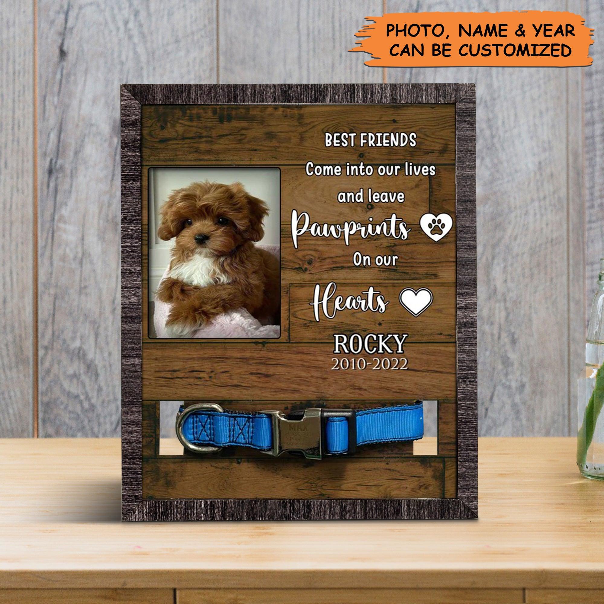 Personalized Pet Collar Frame - Customized Picture Frame Loss Of Poodle, Memorial Pet Collar Sign, Pet Loss Sympathy - Gift For Grieving Pet Owner - Image 2