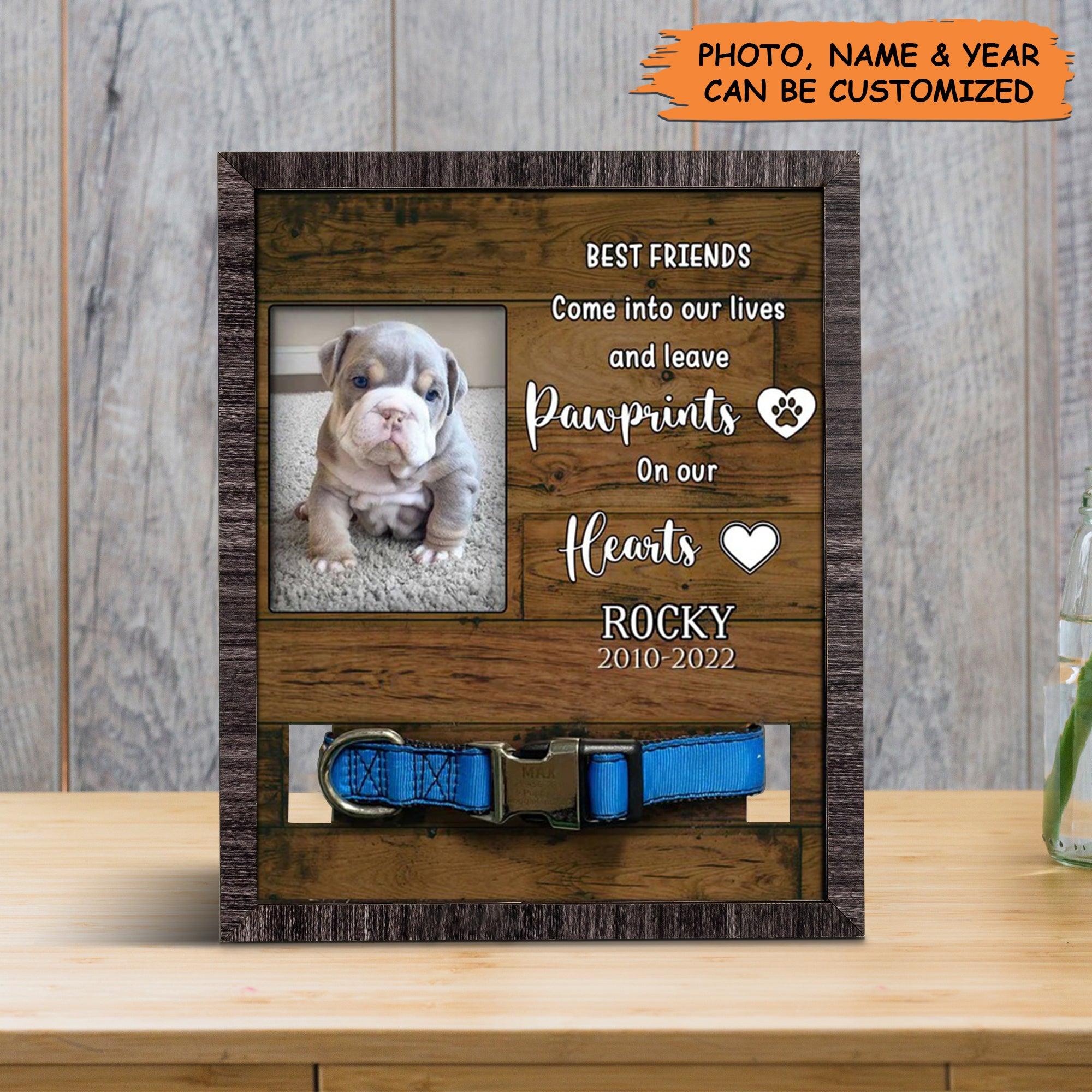 Personalized Pet Collar Frame - Dog Memorial Gifts Personalized, Sympathy Picture Frame, Pet Memorial Picture Frame - Gift For Grieving Pet Owner - Image 3