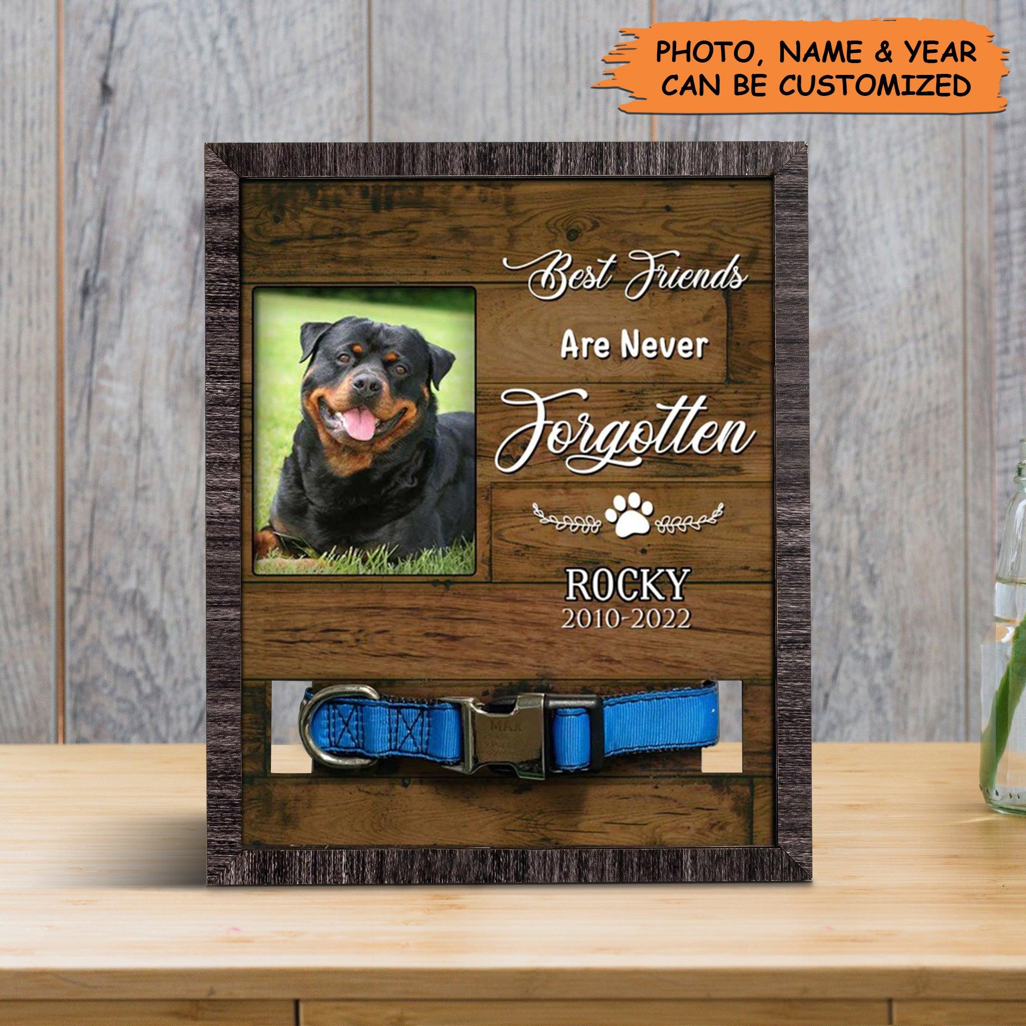 Personalized Pet Collar Frame- Dog Photo Keepsake, Custom Picture Frame Pet Loss Gift, Memorial Custom Pet Collar Frame- Gift For A Grieving Pet Owner - Image 2