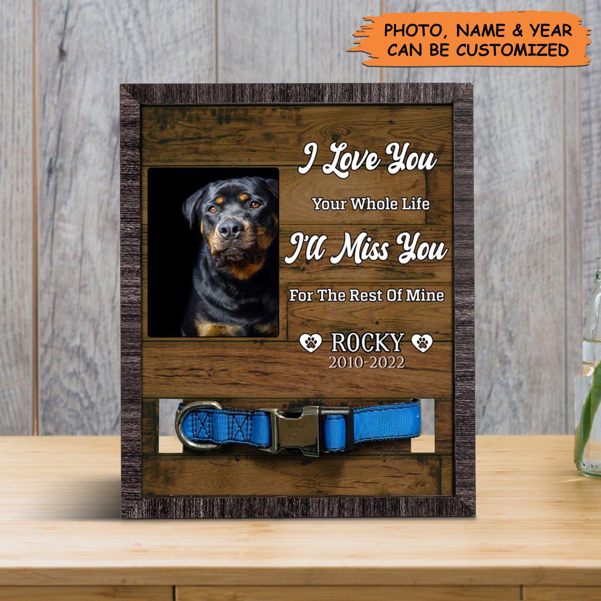 Personalized Pet Collar Frame - Dog Photo Keepsake, Passed Away Dog Gifts, Memorial Custom Pet Collar Frame- Gift For A Grieving Pet Owner, Pet Lovers - Image 2