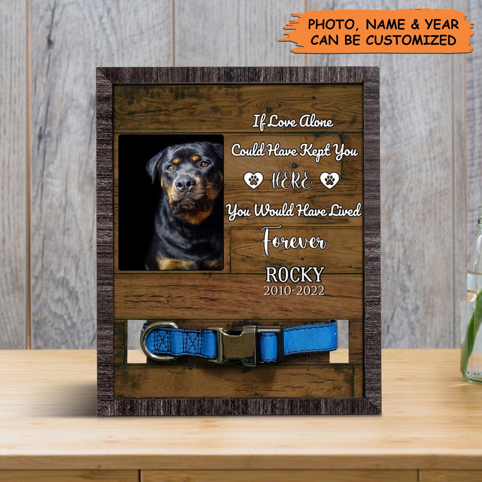 Personalized Pet Collar Frame - Dog Photo Keepsake, Passed Away Dog Gifts, Memorial Custom Pet Collar Frame- Gift For A Grieving Pet Owner, Pet Lovers - Image 3