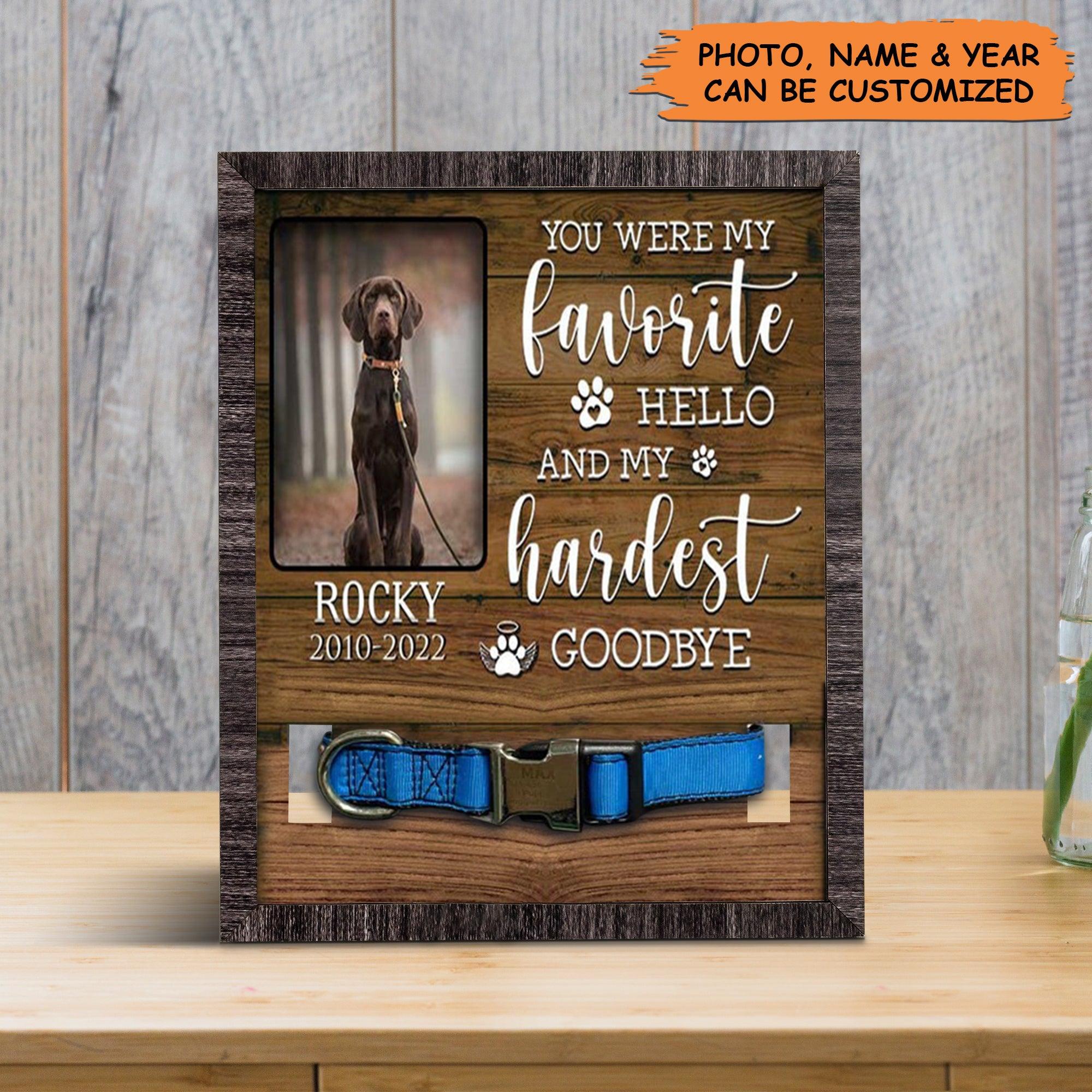 Personalized Pet Collar Frame - Don't Cry For Me Dog Lover Gift, Pet Loss Sympathy, Custom Memorial Pet Collar Sign - Gift For Pet Lovers - Image 2