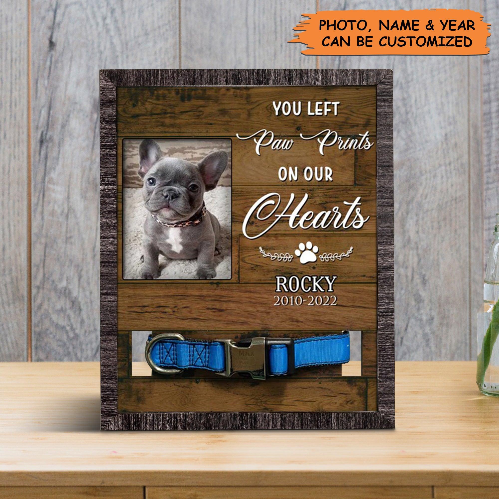 Personalized Pet Collar Frame - French Bulldog Dog Photo Keepsake, Pet Loss Sympathy, Custom Memorial Pet Collar Sign - Gift For Grieving Pet Owner - Image 2