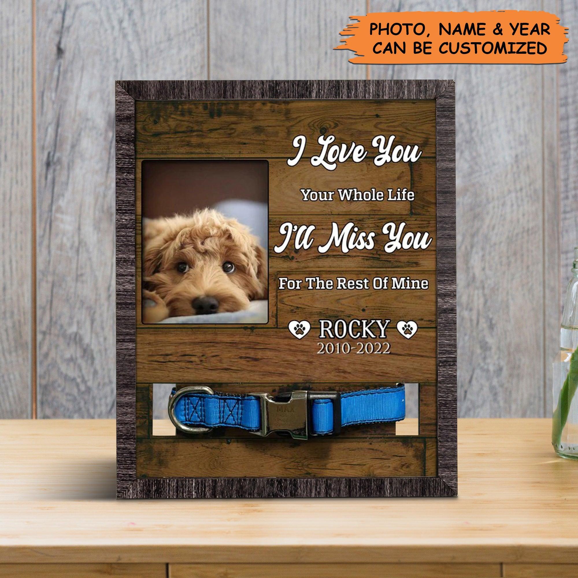 Personalized Pet Collar Frame - Memorial Pet Collar Sign, Pet Loss Sympathy, Memorial Custom Collar Frame - Gift For Grieving Pet Owner, Pet Lovers