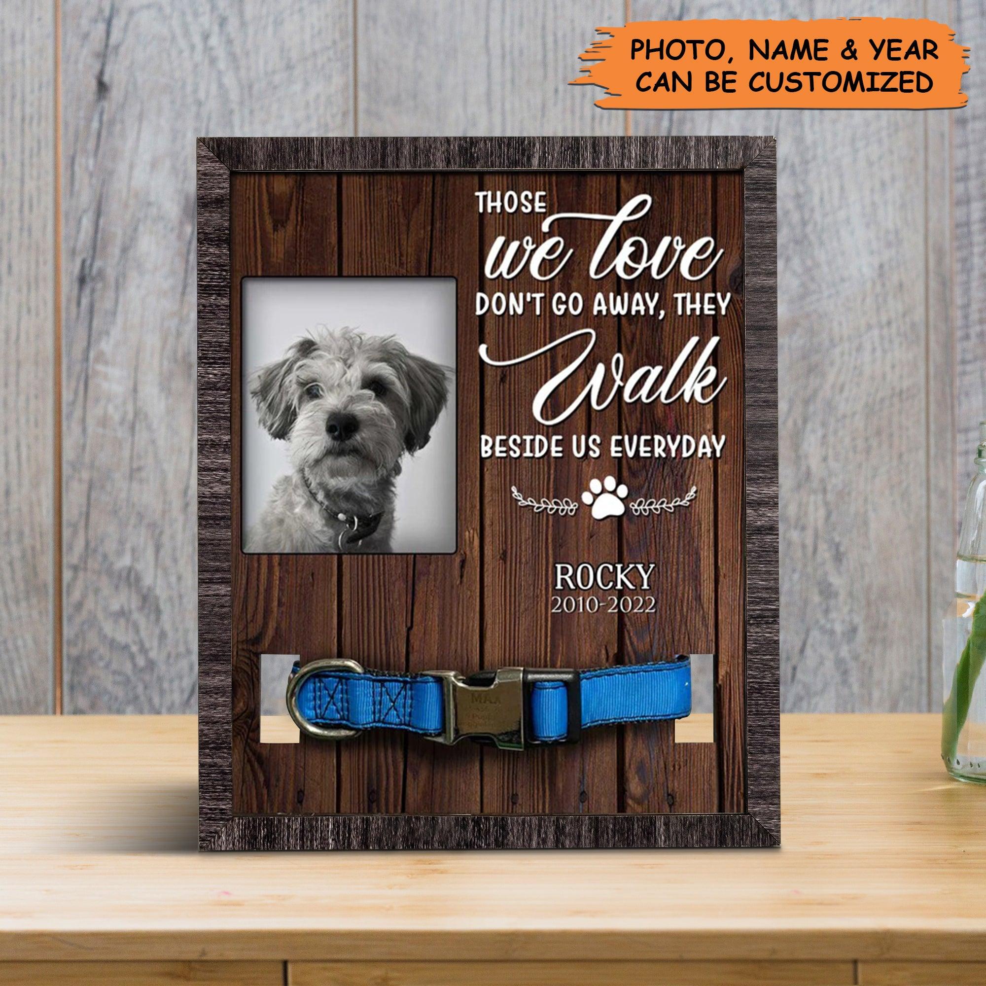 Personalized Pet Collar Frame - Miniature Schnauzer Photo Keepsake, Pet Loss Sympathy, Memorial Custom Pet Collar Frame - Gift For Pet Lovers, Family - Image 3