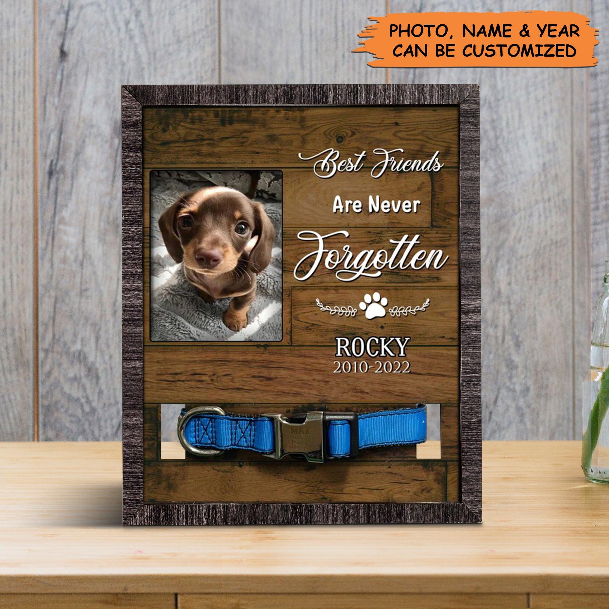 Personalized Pet Collar Frame - Passed Away Dog Gifts, Pet Loss Sympathy, Memorial Custom Pet Collar Frame - Gift For Pet Lovers, Family, Friend - Image 2
