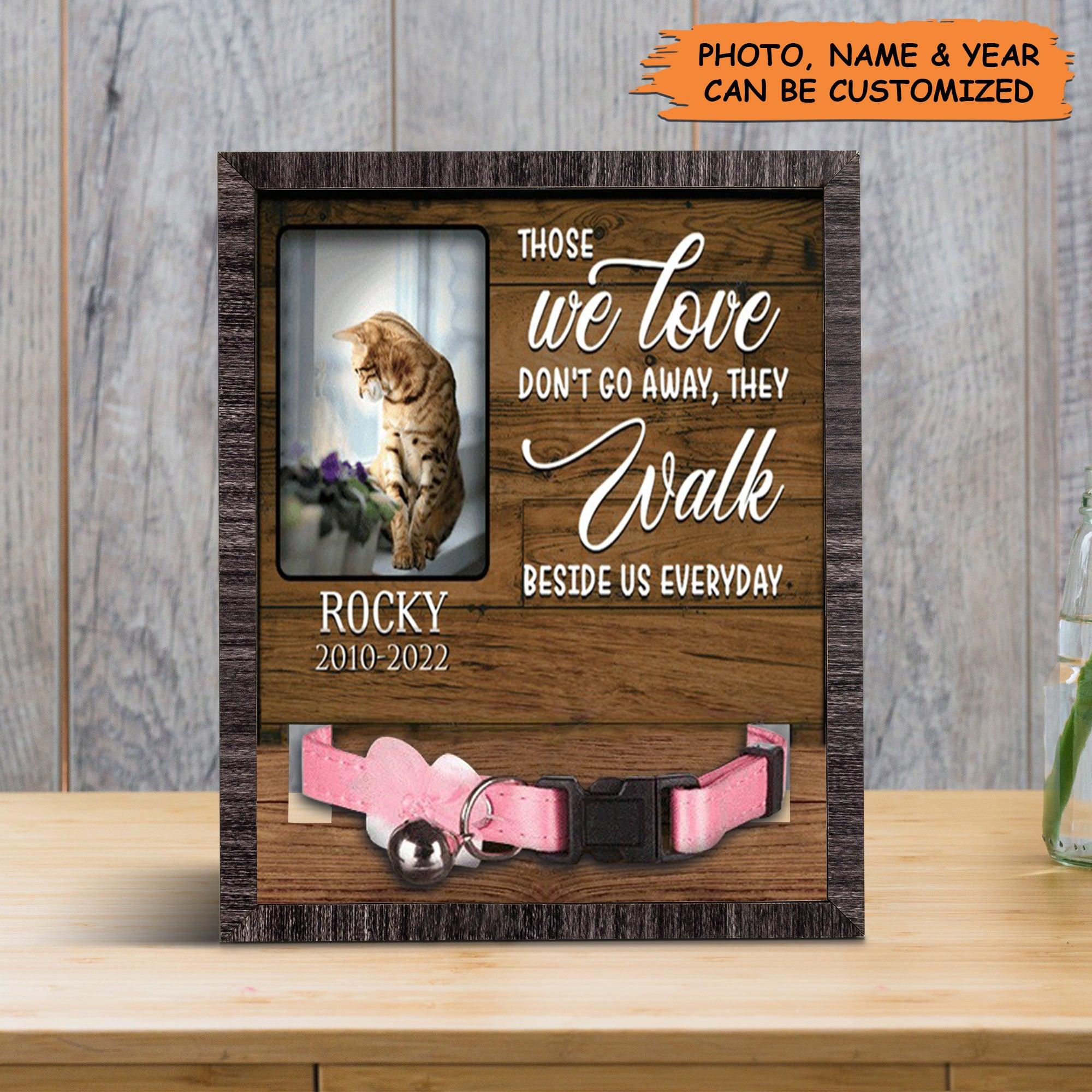 Personalized Pet Collar Frame - Personalized A Bengal Cat Picture Frames, Pet Loss Sympathy, Memorial Pet Collar Sign - Gift For Pet Lovers, Friend