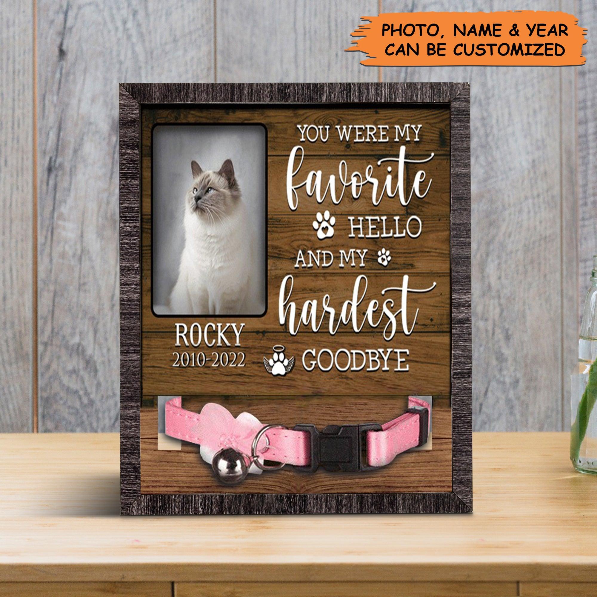 Personalized Pet Collar Frame - Personalized A Birman Cat Picture Frames, Pet Loss Sympathy, Memorial Pet Collar Sign - Gift For Pet Lovers, Friend