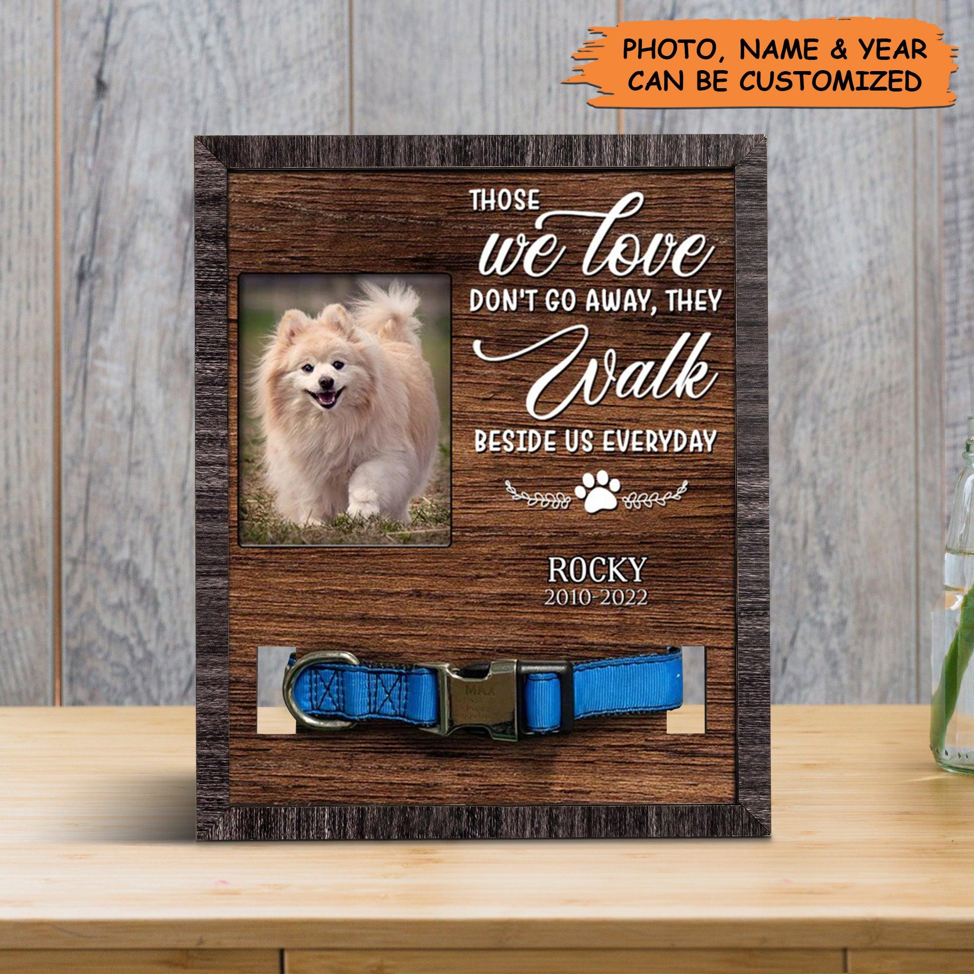 Personalized Pet Collar Frame - Pomeranian Dog Photo Keepsake, Pet Loss Sympathy, Memorial Custom Pet Collar Frame - Gift For Pet Lovers, Family - Image 3