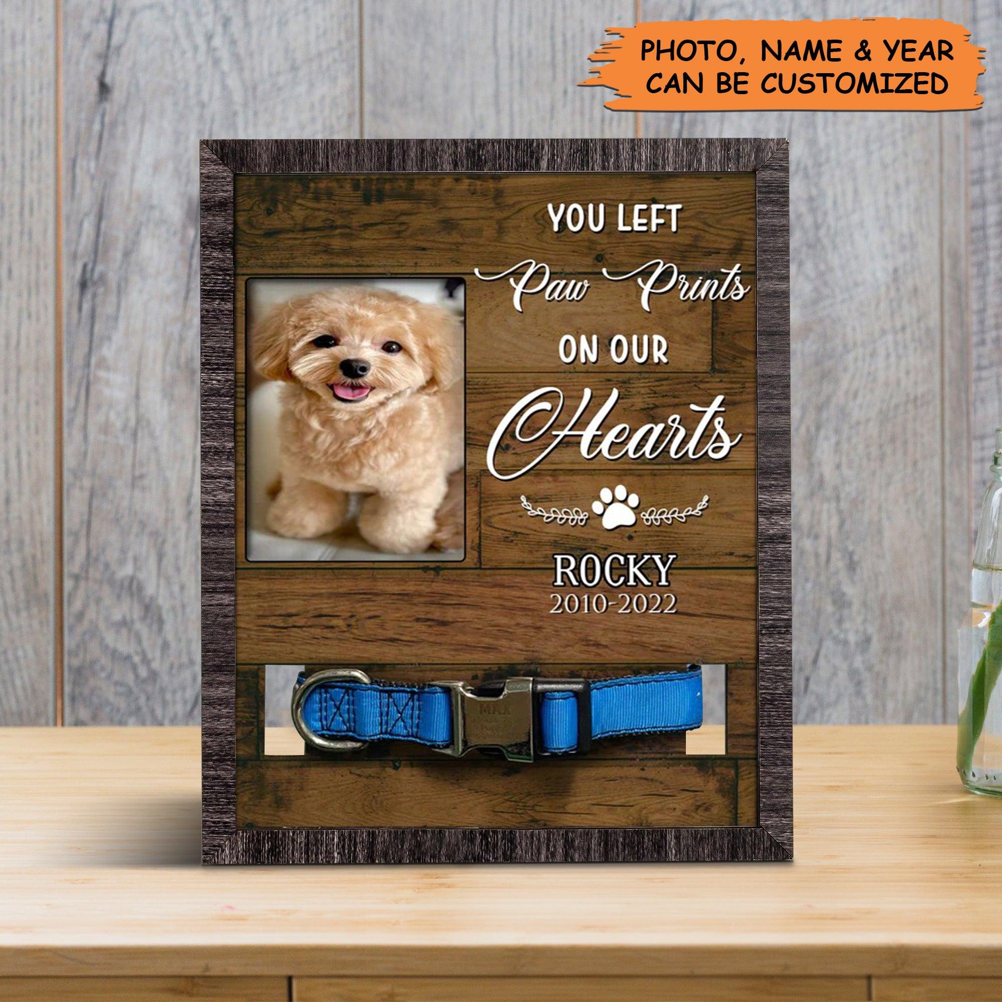 Personalized Pet Collar Frame - Poodle Dog Photo Keepsake, Pet Loss Sympathy, Memorial Custom Collar Frame - Gift For Pet Lovers, Grieving Pet Owner