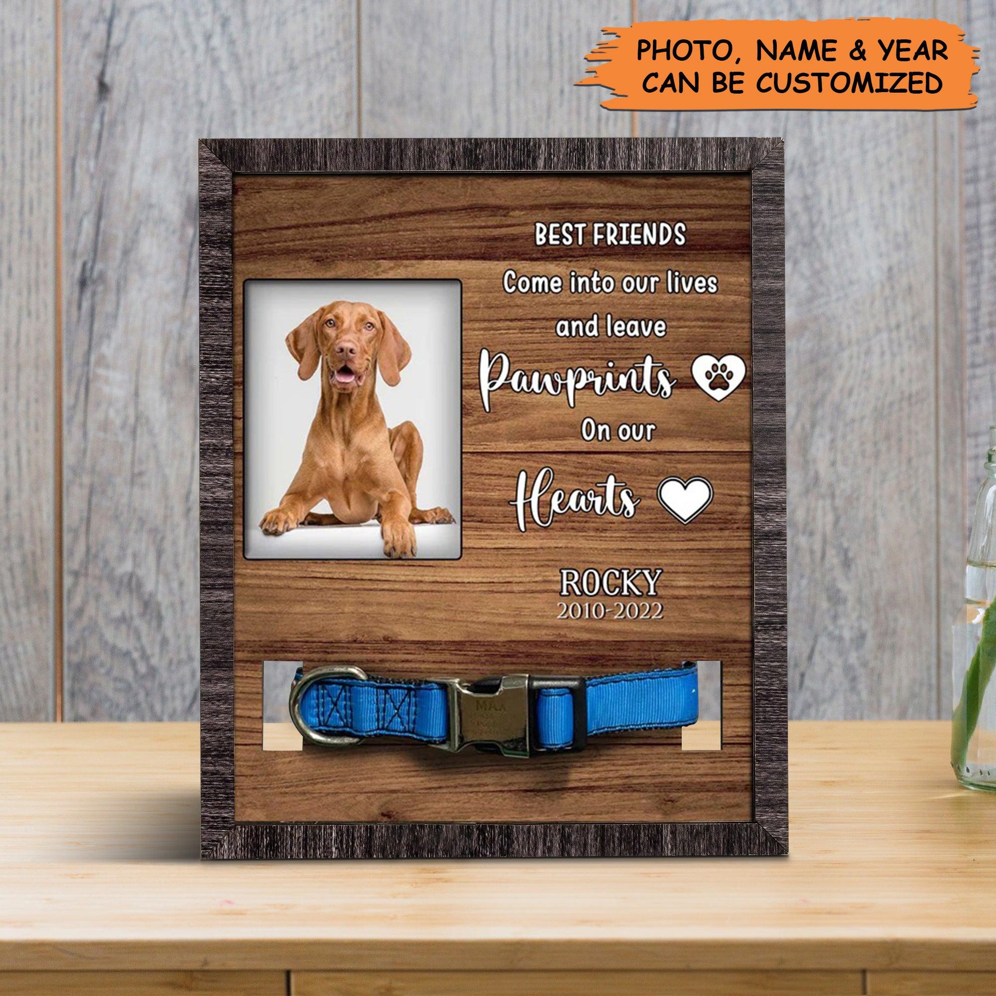 Personalized Pet Collar Frame - Vizsla Dog Photo Keepsake, Pet Loss Sympathy, Loved With All Your Heart Custom Pet Collar Frame - Gift For Pet Lovers - Image 3