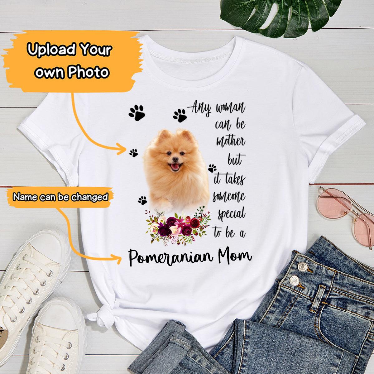 Personalized Pomeranian Mom T Shirts, Happy Mother's Day From Pomeranian For Humans, Women's Pomeranian Gifts Pomeranian Cute Pomeranian Puppy TShirts - Image 2