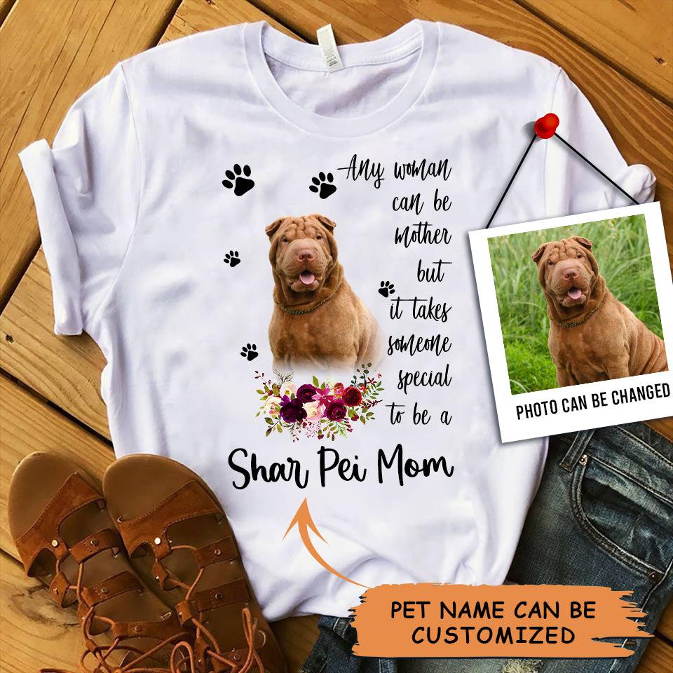 Personalized Shar Pei Mom T Shirts, Happy Mother's Day From Shar Pei For Humans, Women's Shar Pei Gifts Shar Pei Cute Shar Pei Puppy T Shirts