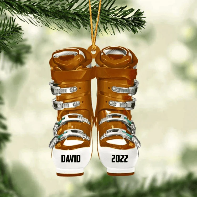Personalized Skiing Roller Skate Christmas Acrylic Ornament, Custom Name Acrylic Ornament For Snowboarding Player - Image 10