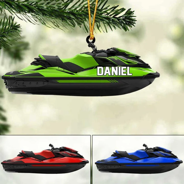 Personalized Water Craft Motorcycle Acrylic Christmas Ornament For Water Craft Lovers, Christmas Decor Hanging Tree - Image 2