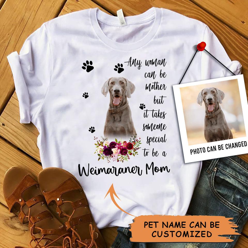 Personalized Weimaraner Mom T Shirts, Happy Mother's Day From Weimaraner For Humans, Women's Weimaraner Gifts Weimaraner Cute T Shirts