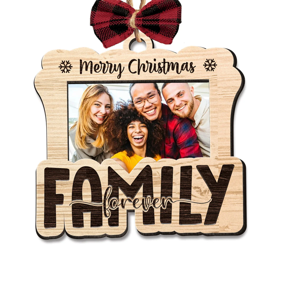 Personalized Wooden Besties Ornament, Custom Your Great Moment Besties Photo Wooden Ornament For Christmas, Best Personalized Presents For Your Friends - Image 3