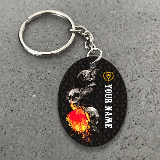 Pickleball Skull Hello Darkness My Old Friend Personalized Name Pickleball Acrylic Keychain - Christmas Gift For Pickleball Lovers, Pickleball Players - Image 6