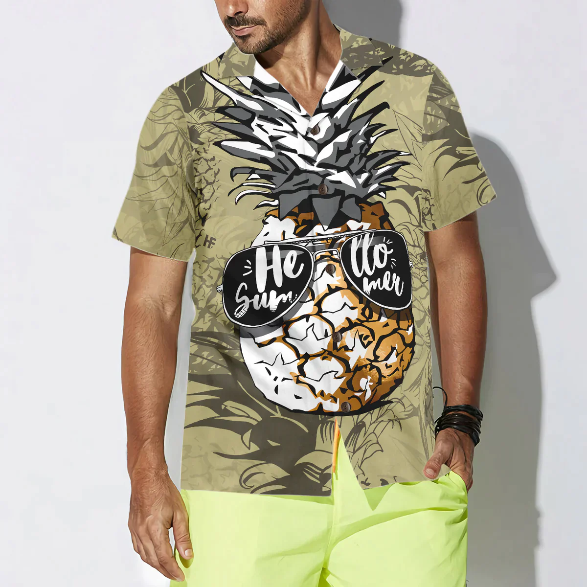Pineapple Hawaiian Shirt, Hello Summer Hawaiian Shirt, Pineapple Summer Aloha Shirt For Men Women, Perfect Gift For Husband, Wife, Friend, Family - Image 5