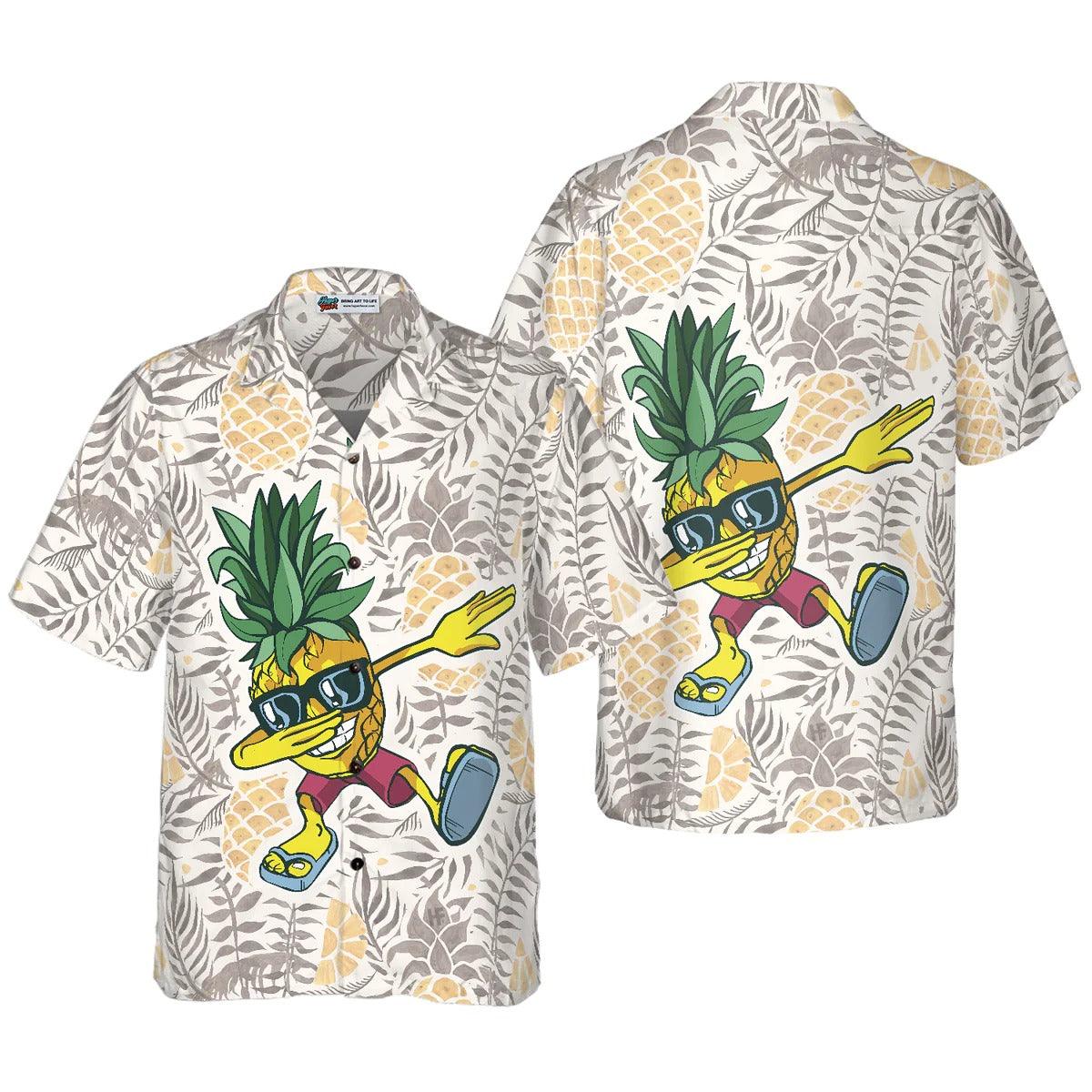 Pineapple Hawaiian Shirt, Pineapple Dabbing Hawaiian Shirt, Tropical Pineapple Aloha Shirt - Perfect Gift For Men, Women, Friend, Family