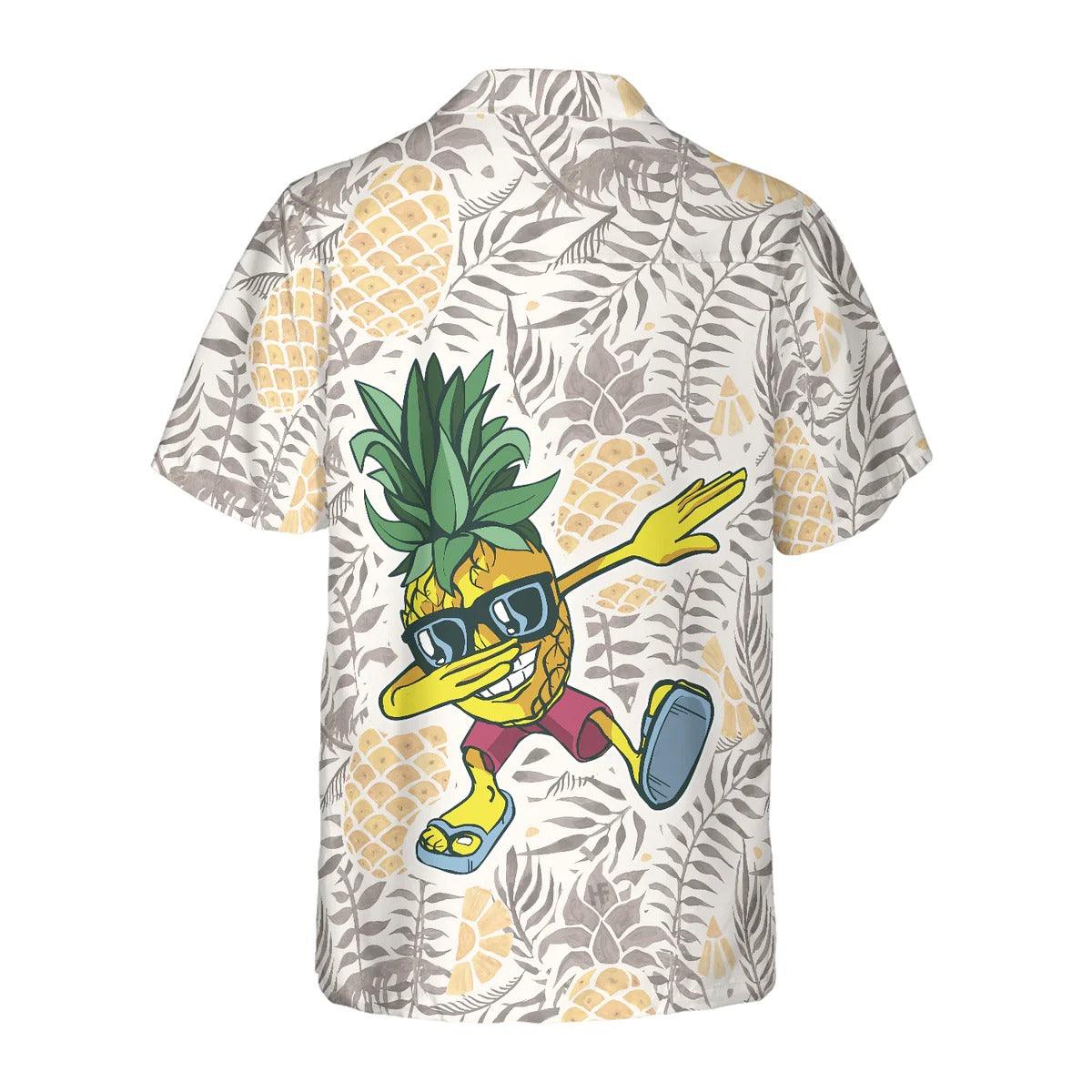 Pineapple Hawaiian Shirt, Pineapple Dabbing Hawaiian Shirt, Tropical Pineapple Aloha Shirt - Perfect Gift For Men, Women, Friend, Family - Image 3