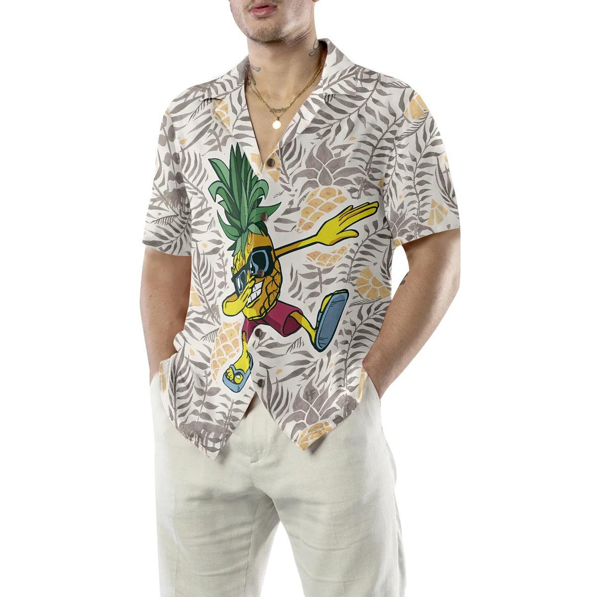 Pineapple Hawaiian Shirt, Pineapple Dabbing Hawaiian Shirt, Tropical Pineapple Aloha Shirt - Perfect Gift For Men, Women, Friend, Family - Image 5