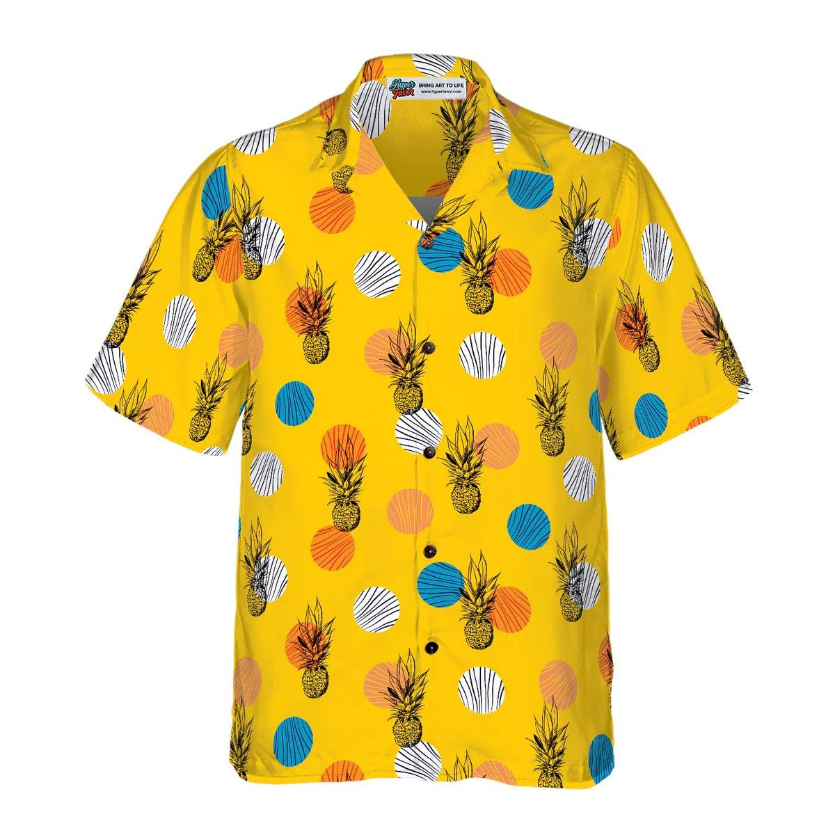 Pineapple Hawaiian Shirt, Pineapple Pattern Hawaiian Shirt, Colorful Summer Aloha Shirt For Men Women, Perfect Gift For Husband, Wife, Friend, Family - Image 2