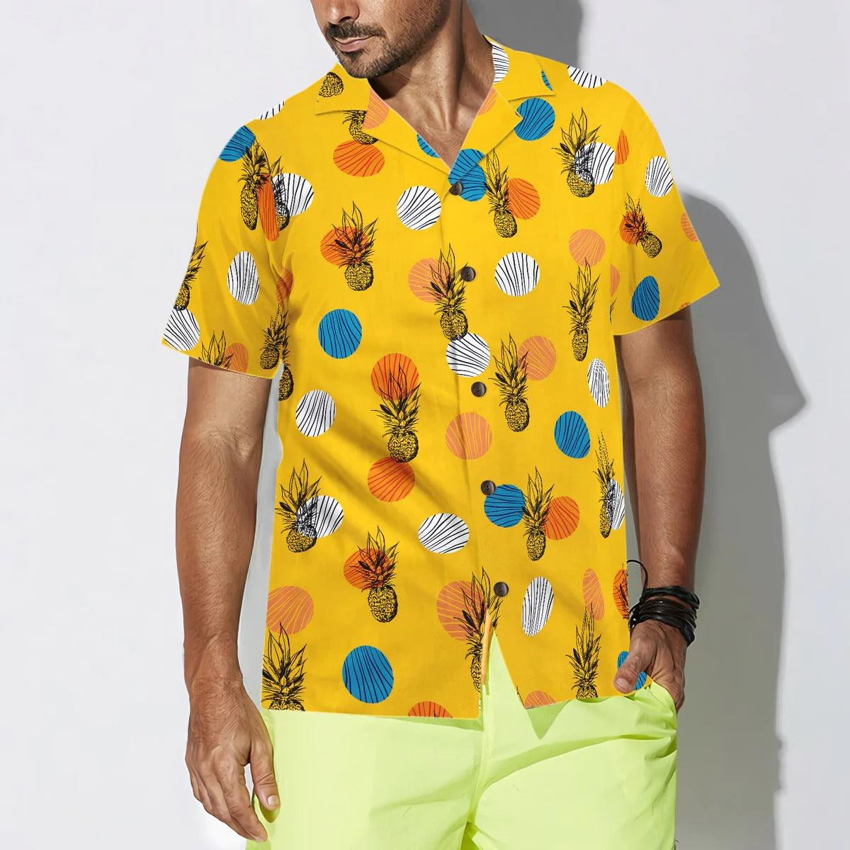 Pineapple Hawaiian Shirt, Pineapple Pattern Hawaiian Shirt, Colorful Summer Aloha Shirt For Men Women, Perfect Gift For Husband, Wife, Friend, Family - Image 4