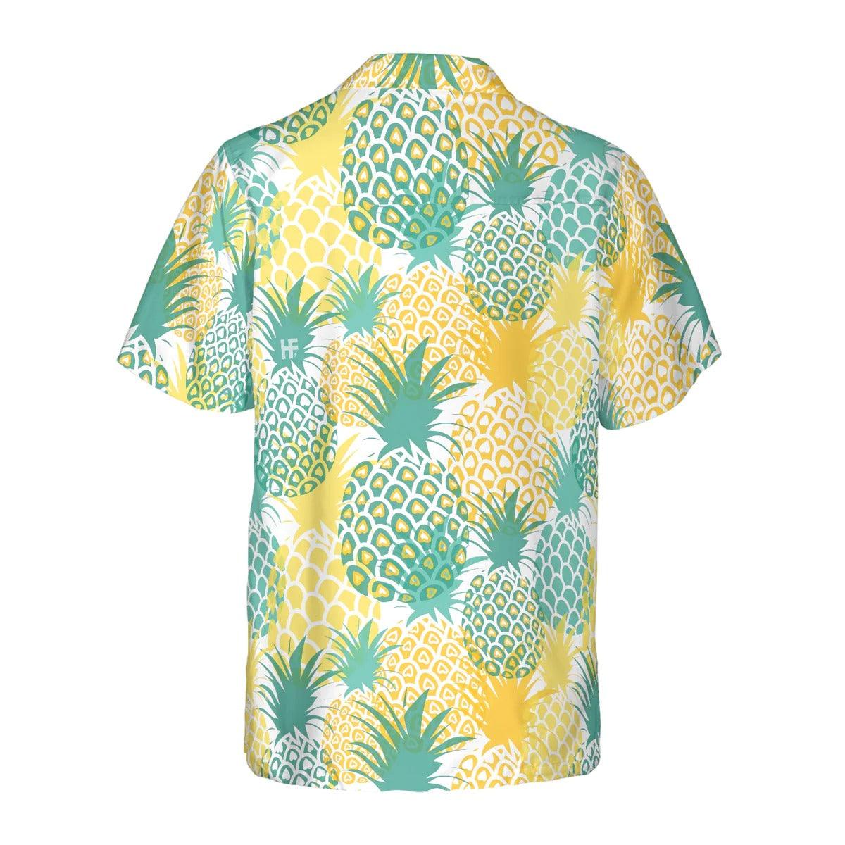 Pineapple Hawaiian Shirt, Pineapple Pattern Hawaiian Shirt, Colorful Summer Aloha Shirt For Men Women, Perfect Gift For Husband, Wife, Friend, Family - Image 2
