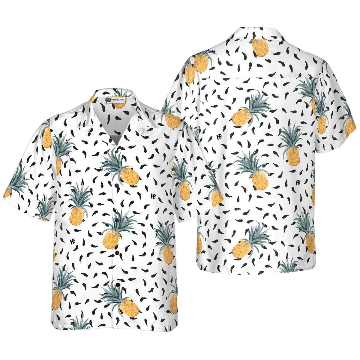 Pineapple Hawaiian Shirt, Tropical Hawaiian Shirt, Colorful Summer Aloha Shirt For Men Women, Perfect Gift For Husband, Wife, Friend, Family