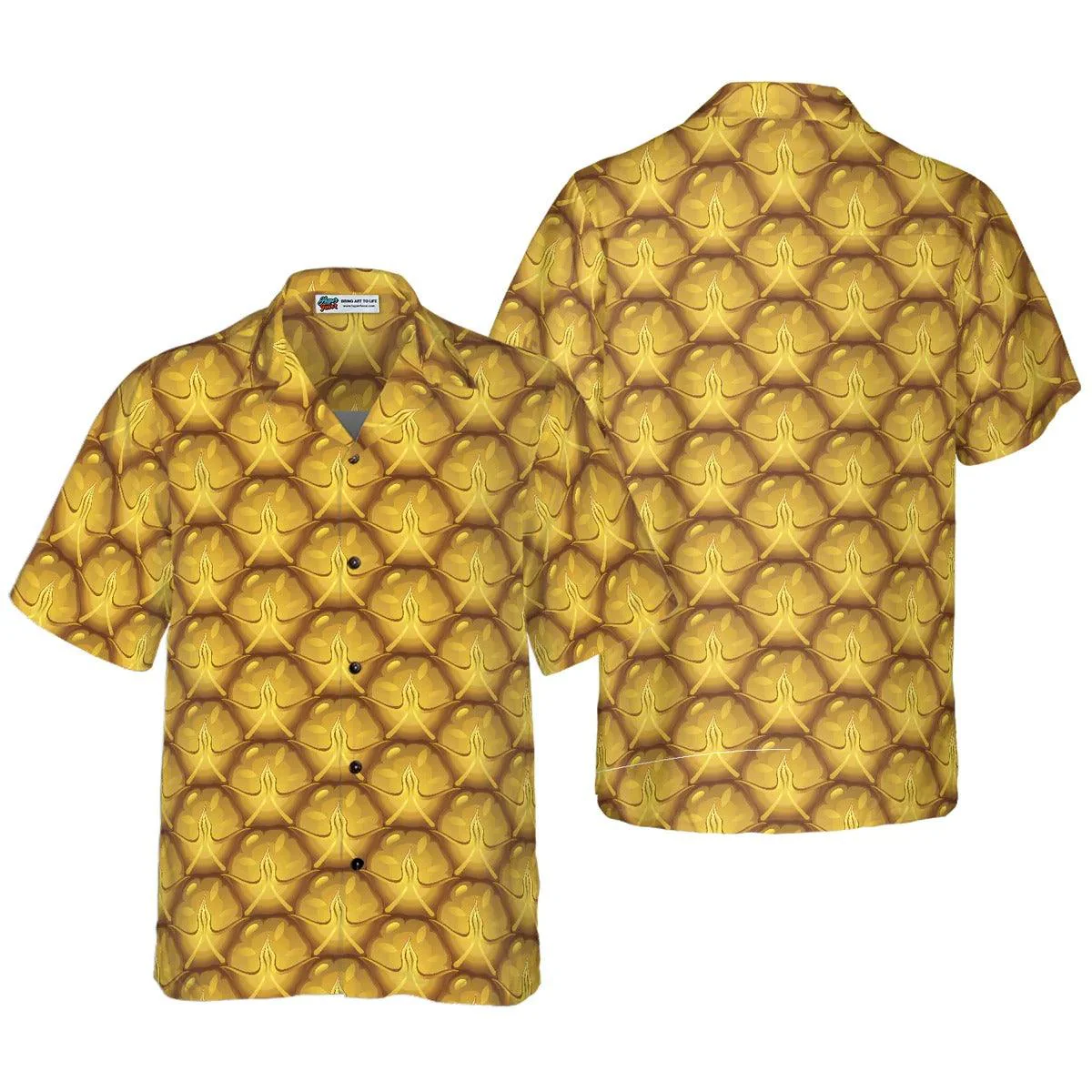 Pineapple Pattern Hawaiian Shirt, Pineapple Hawaiian Shirt, Tropical Pineapple Aloha Shirt- Perfect Gift For Men, Women, Husband, Wife, Friend, Family