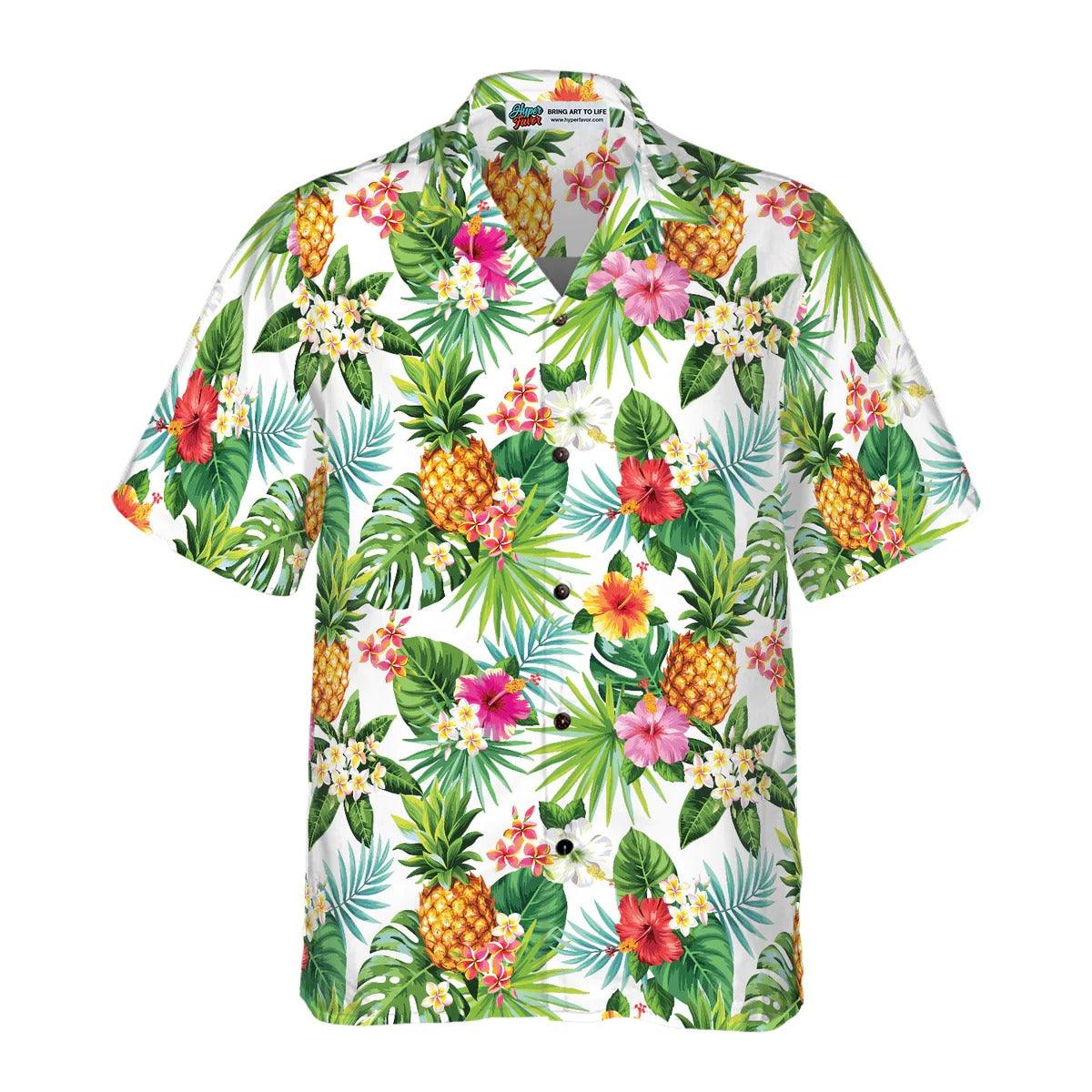 Pineapple Tropical Hawaiian Shirt, Tropical Hawaiian Shirt, Colorful Summer Aloha Shirt For Men Women, Perfect Gift For Husband, Wife, Friend, Family - Image 4