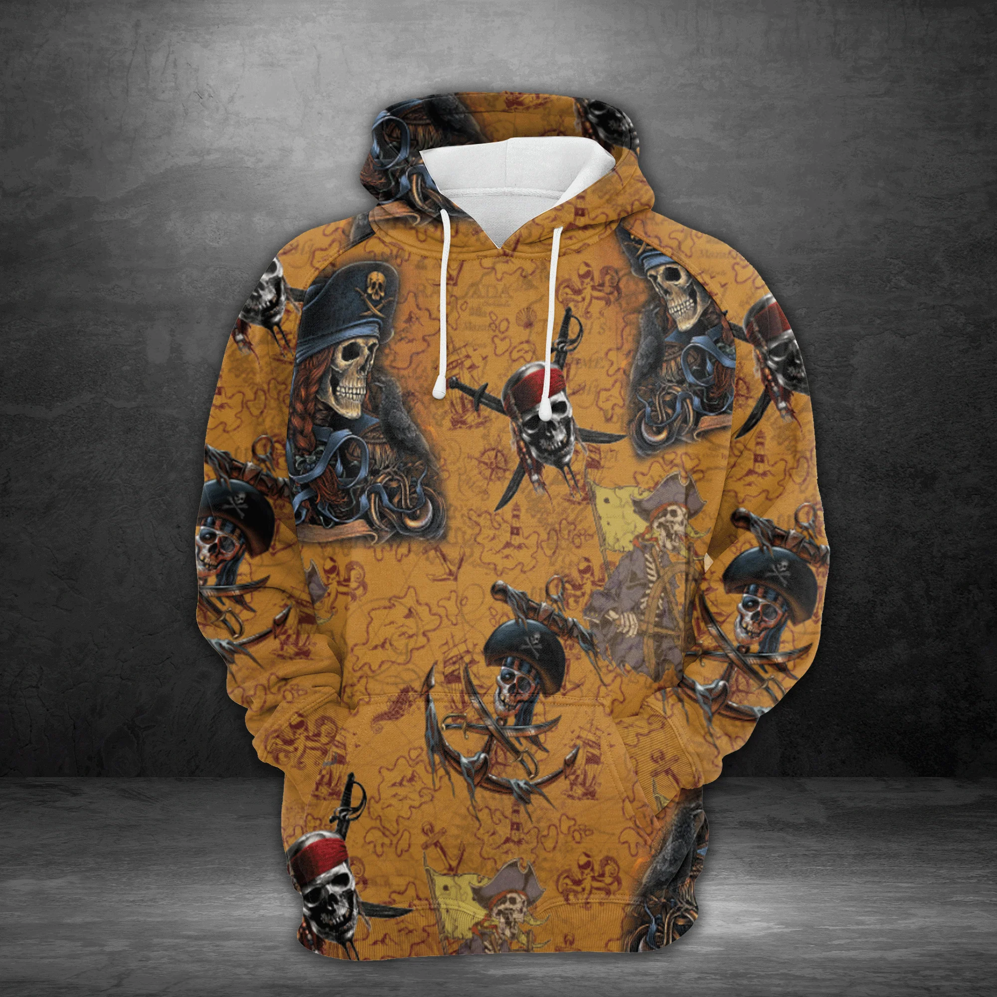 Pirates Skeleton Pullover Premium Hoodie, Perfect Outfit For Men And Women On Christmas New Year Autumn Winter - Image 2
