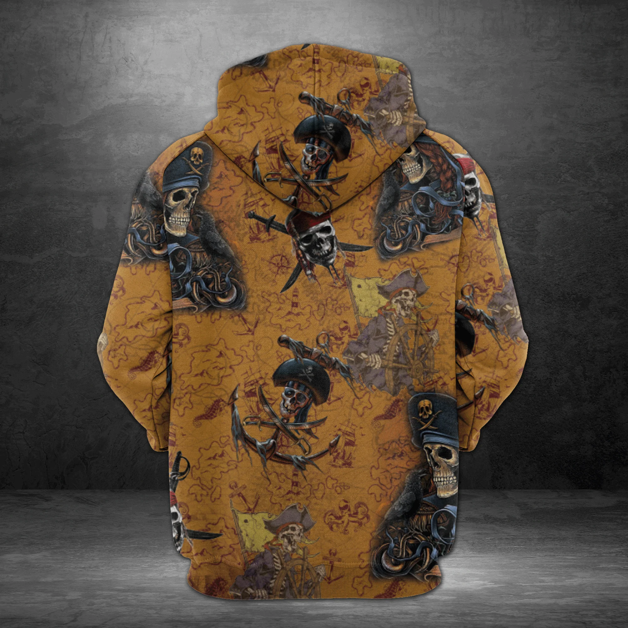 Pirates Skeleton Pullover Premium Hoodie, Perfect Outfit For Men And Women On Christmas New Year Autumn Winter - Image 3