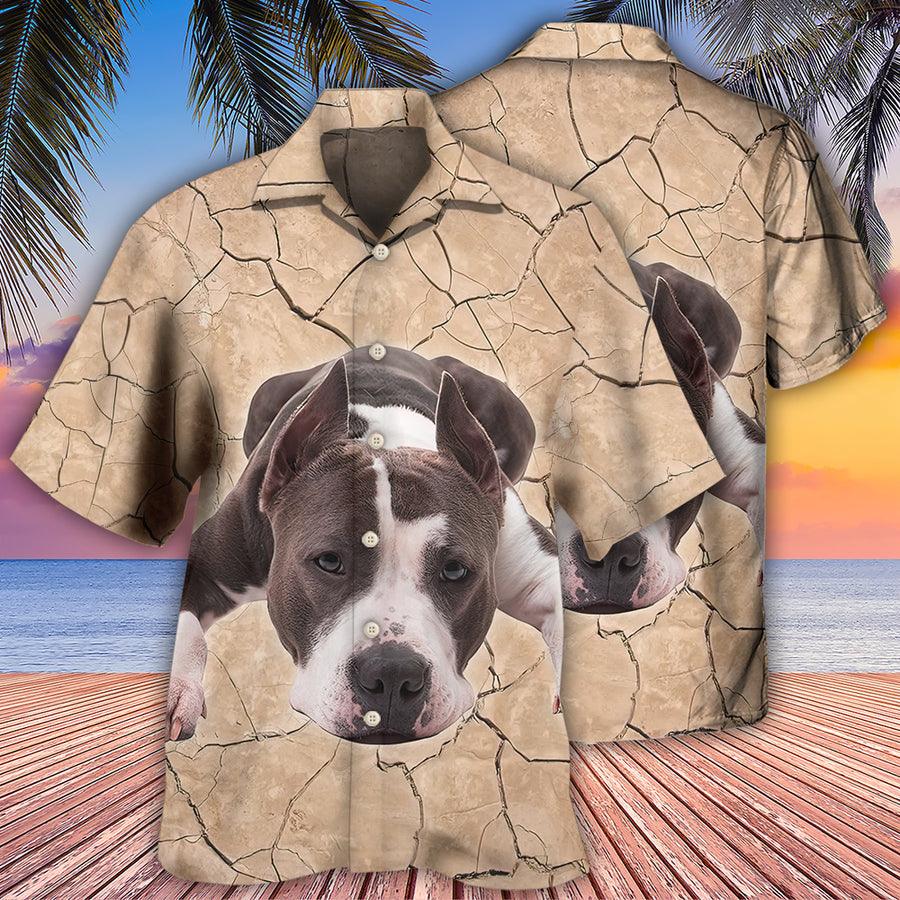 Pitbull Hawaiian Shirt, Dog On The Ground Aloha Hawaiian Shirt For Summer, Gift For Men Women, Dog Lovers, Friends, Family - Image 2
